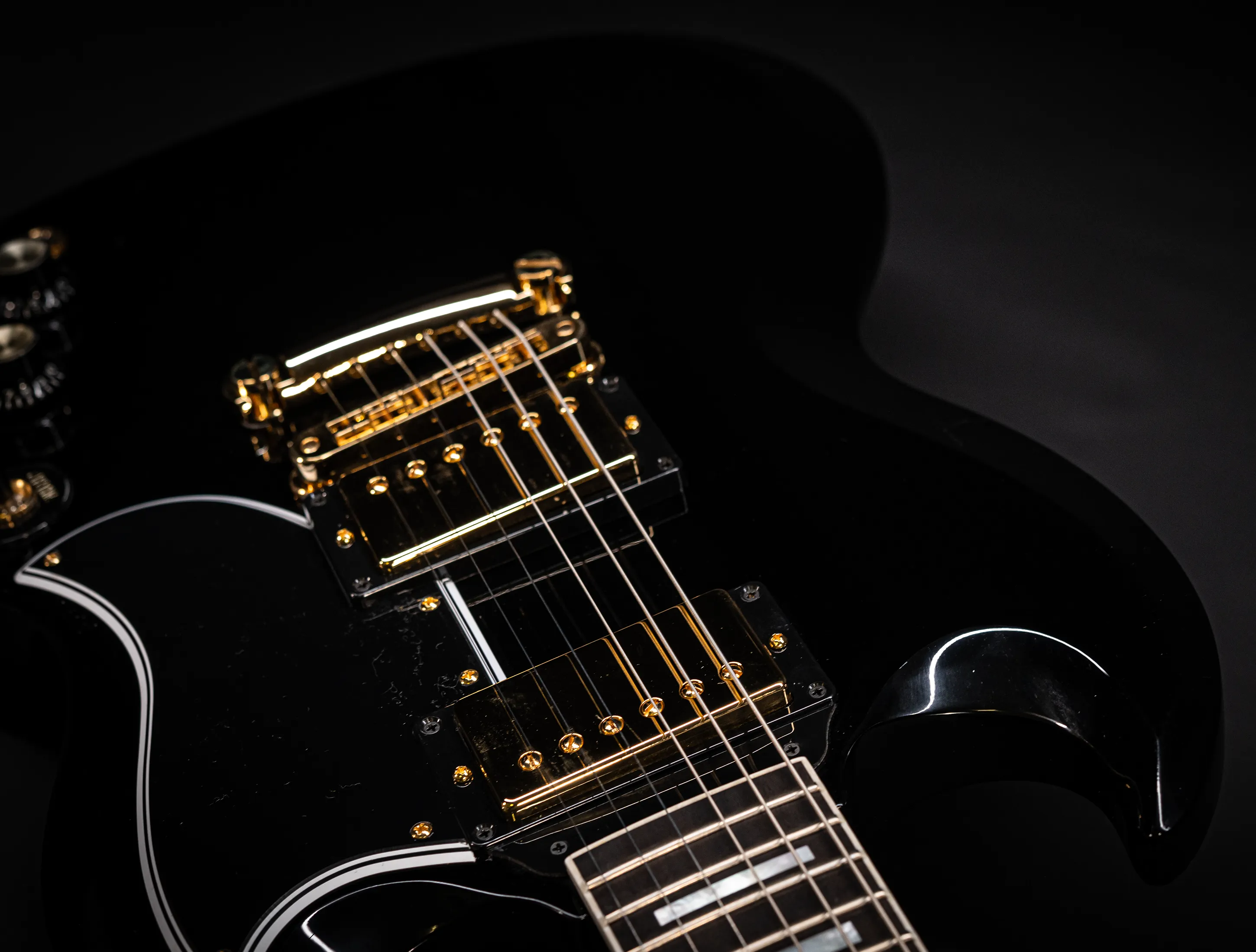 a164380 Gibson SG Custom 2 Pickup GLOSS Ebony