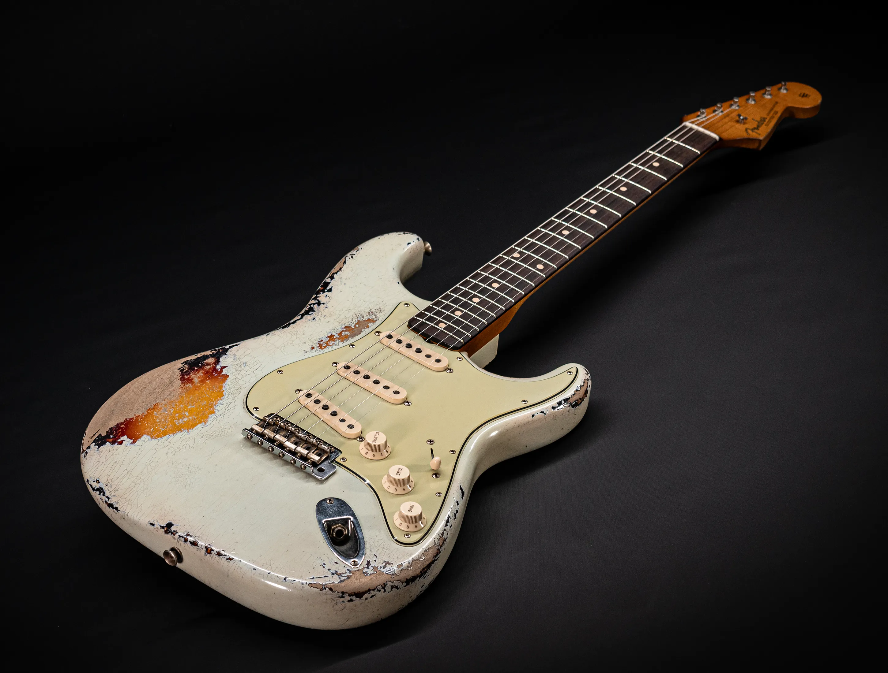 Fender Masterbuilt Paul Waller 1961 F-branded Ex Pin-Up Stratocaster Heavy Relic Sonic Blue over Sunburst