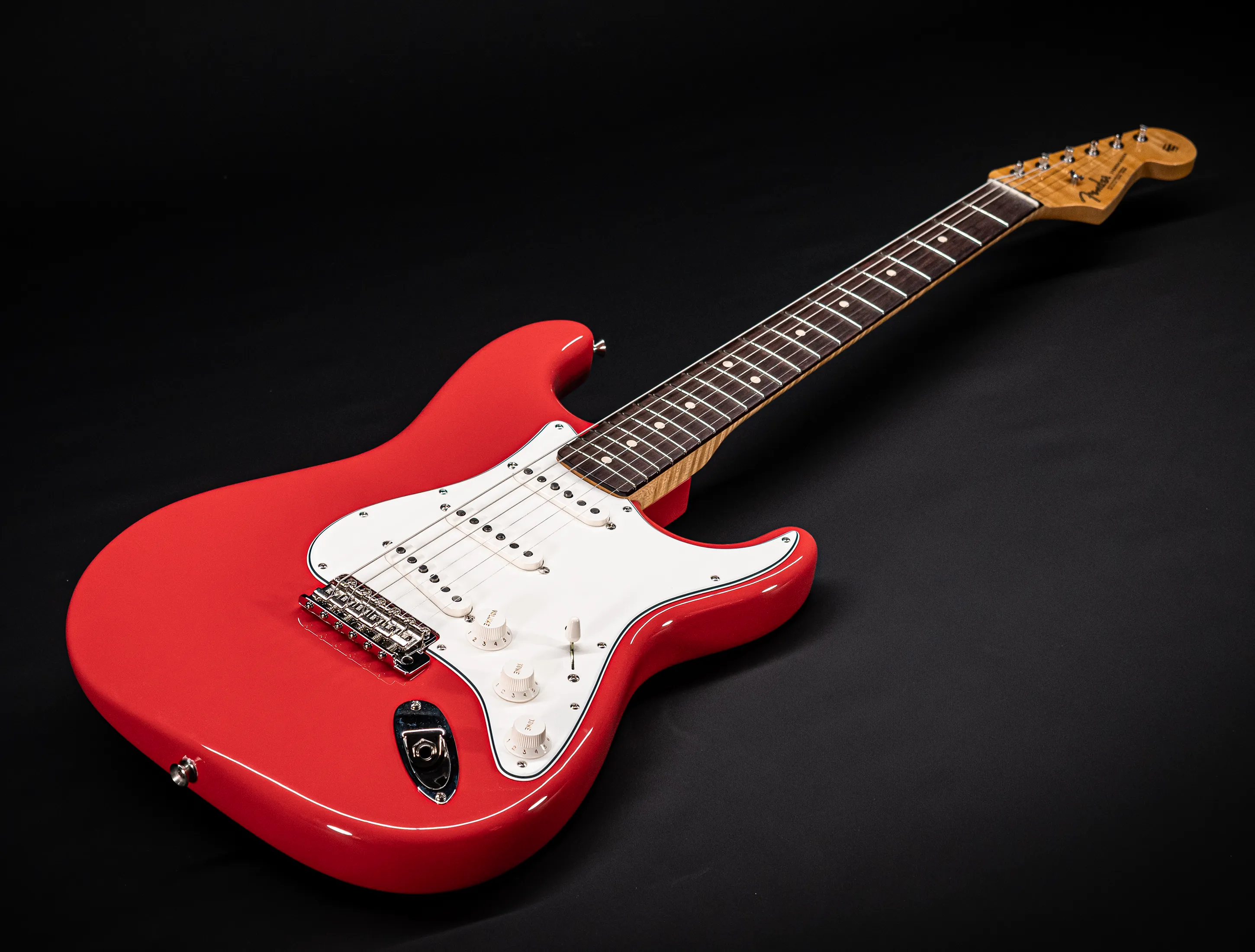 Fender MBD 1963 Stratocaster GLOSS NOS flame Neck - Fiesta Red