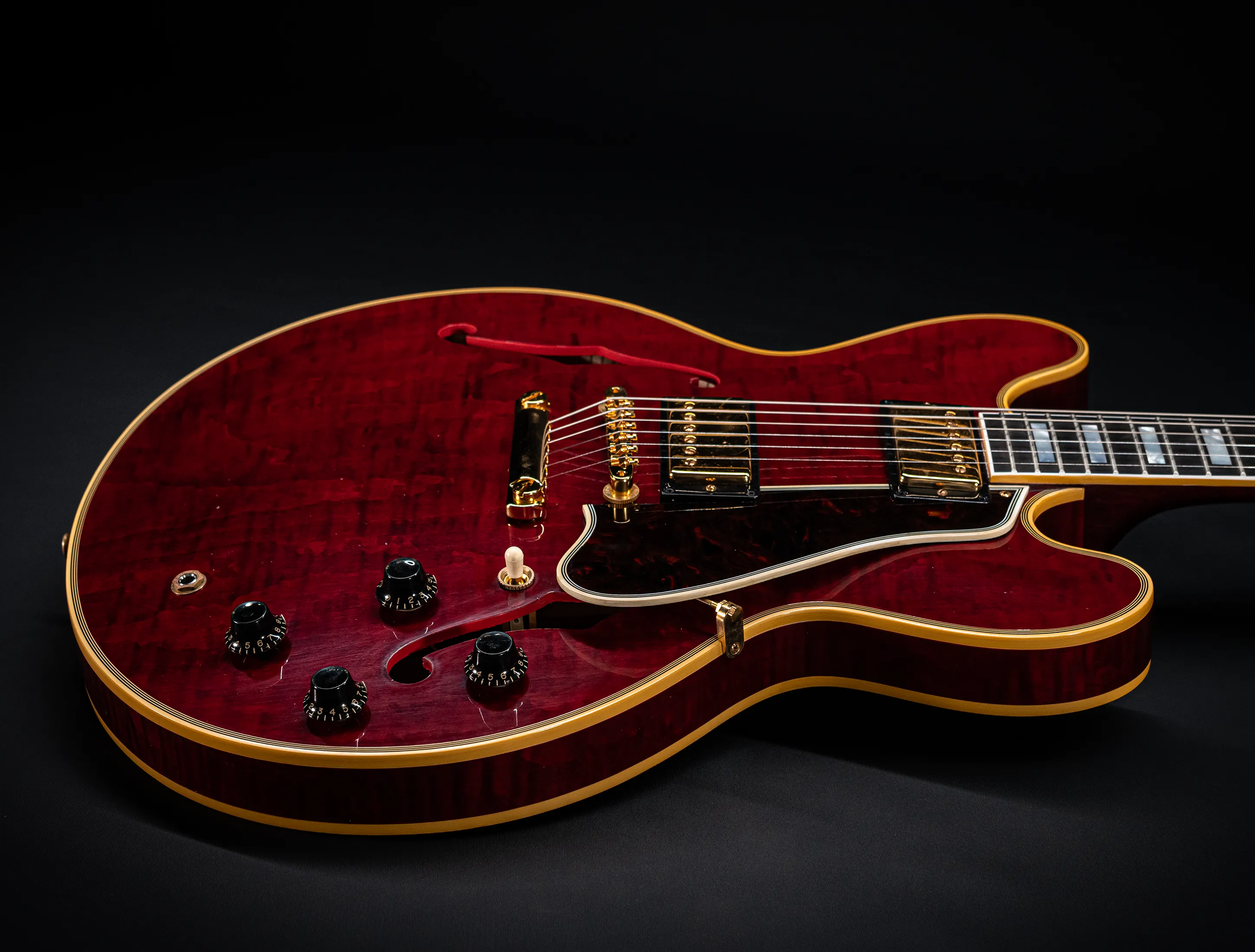 Gibson ES-355 1959 Custom Shop Murphy Lab Ultra Light Aged Figured Maple - Viking Red