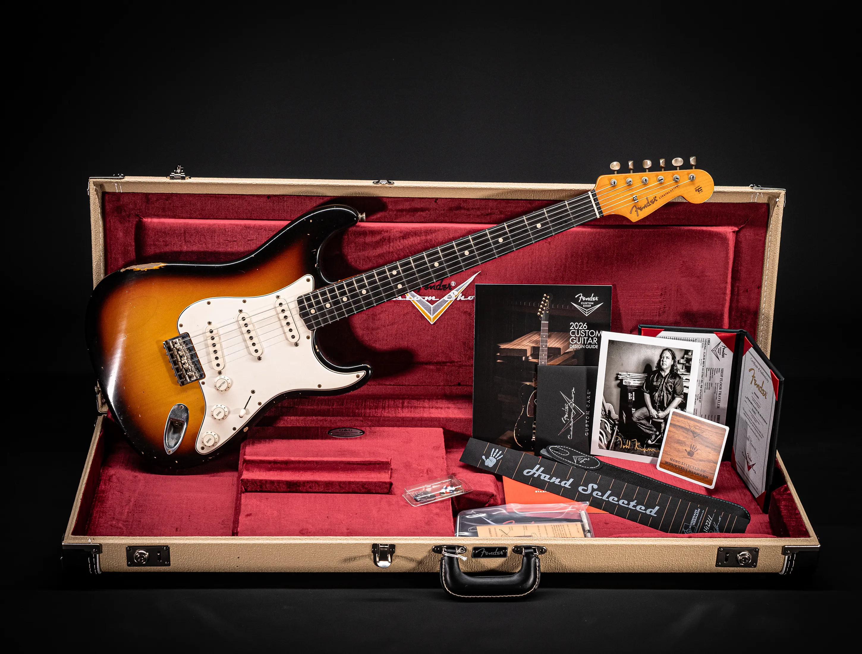 Fender Senior Masterbuilt Todd Krause 1963 HARDTAIL Stratocaster Relic - Sunburst
