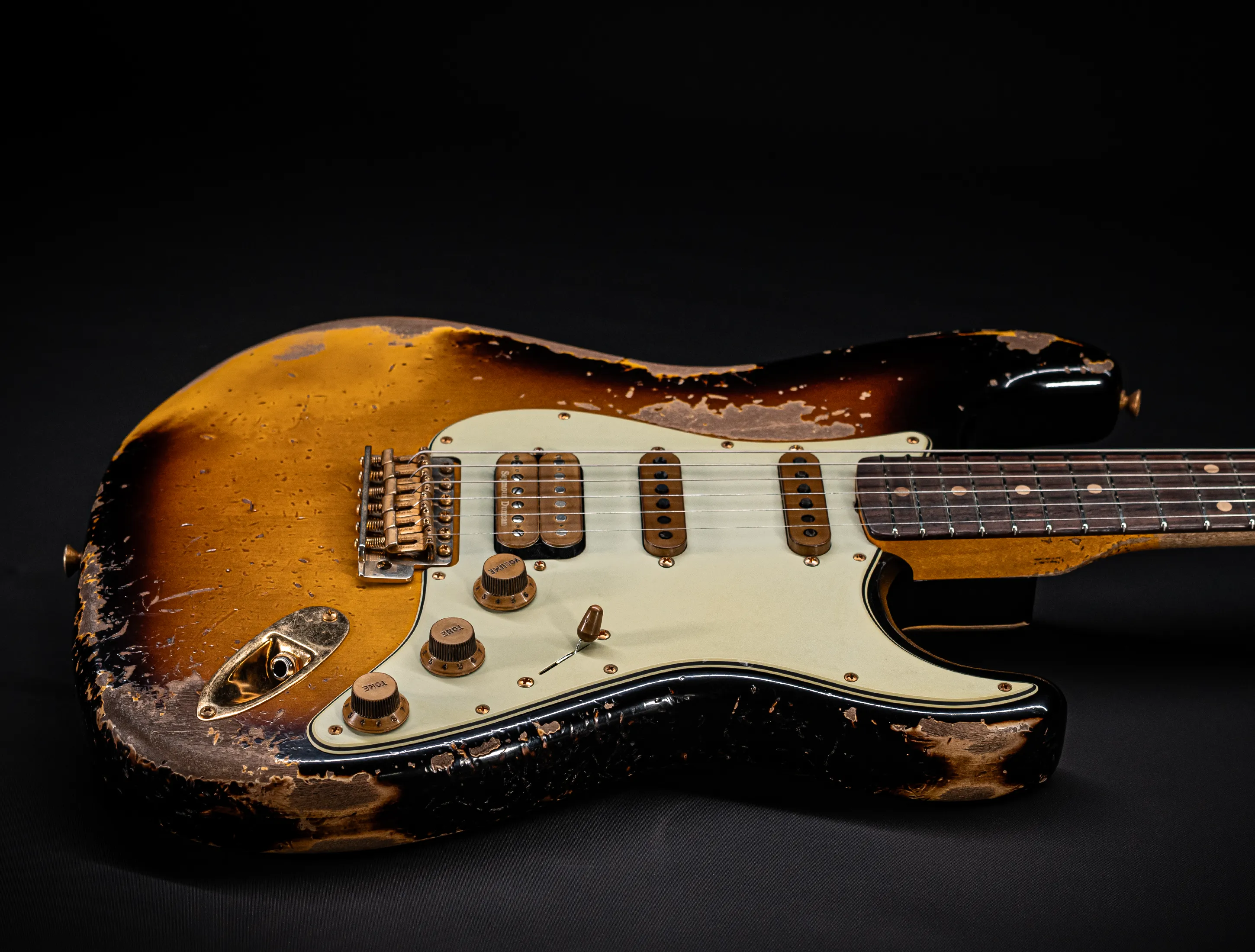Fender MBD II 1962 Humbucker Stratocaster MIDAS Super Heavy Relic - ALDER Body Sunburst