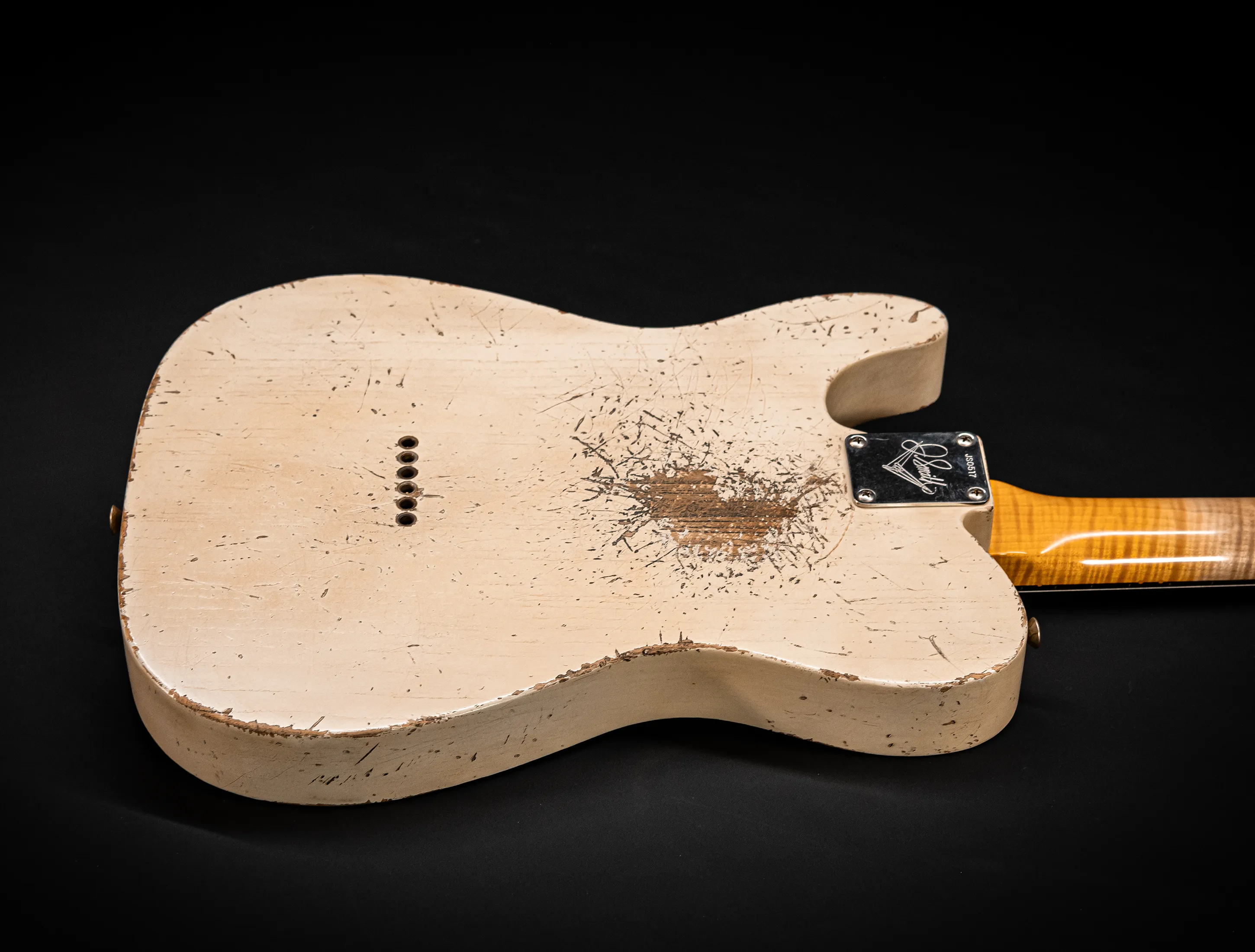 a162517 Fender Masterbuilt Jason Smith 1963 Telecaster Heavy Relic - Smoked Olympic White