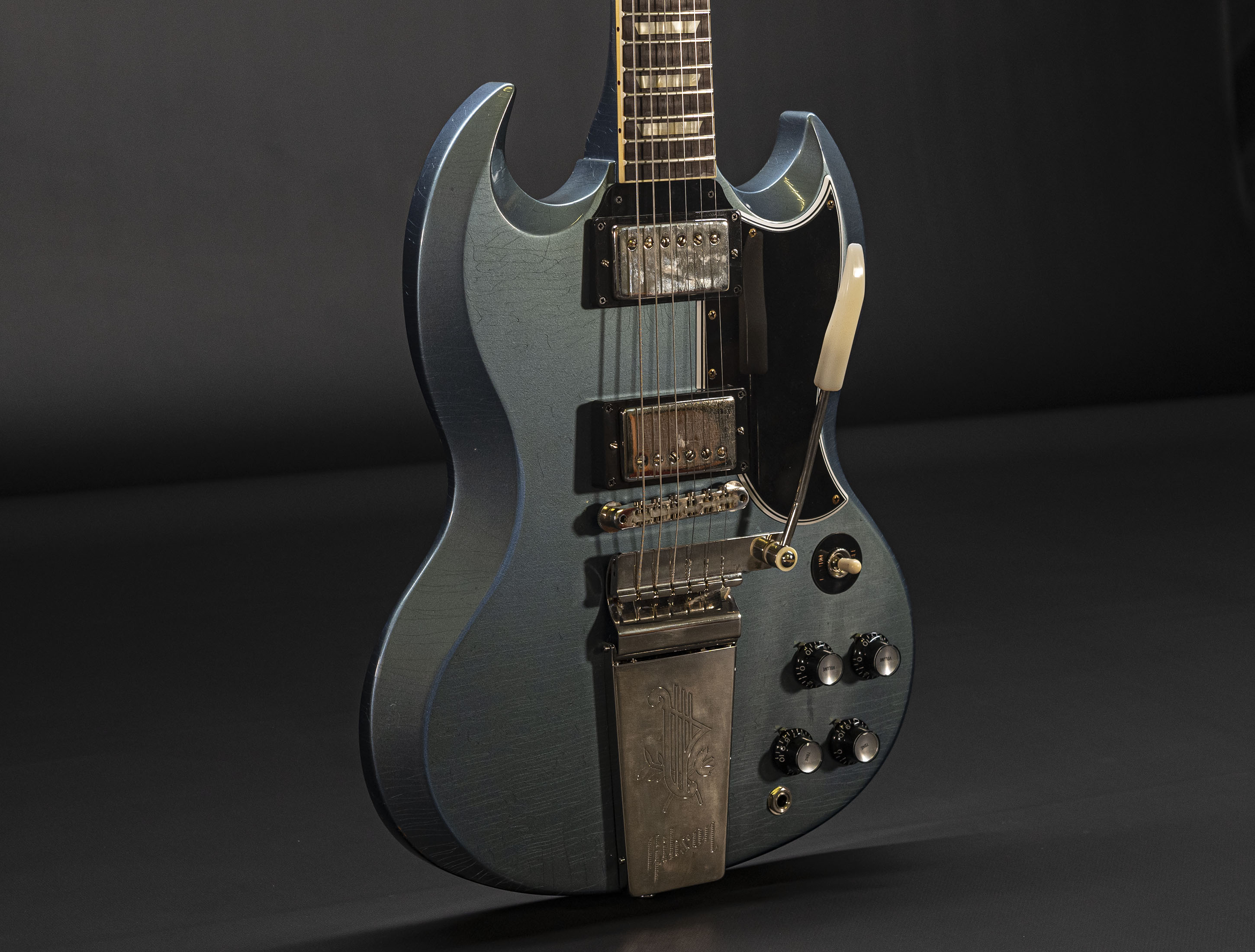 Gibson SG 1964 Standard Maestro Vibrola Murphy Lab Light Aged Pelham Blue