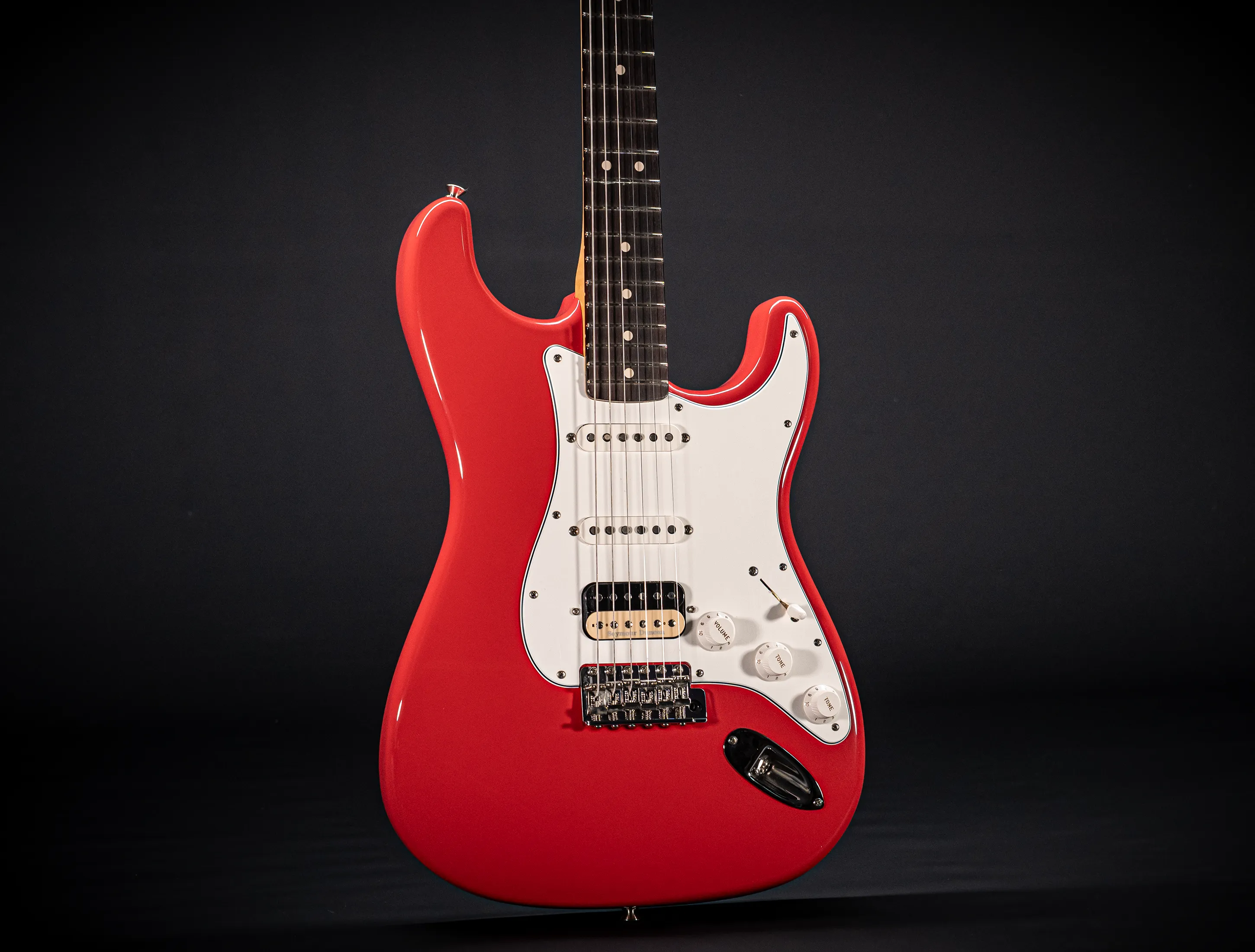 Fender MBD 1963 Humbucker Stratocaster GLOSS NOS flame Neck - Fiesta Red