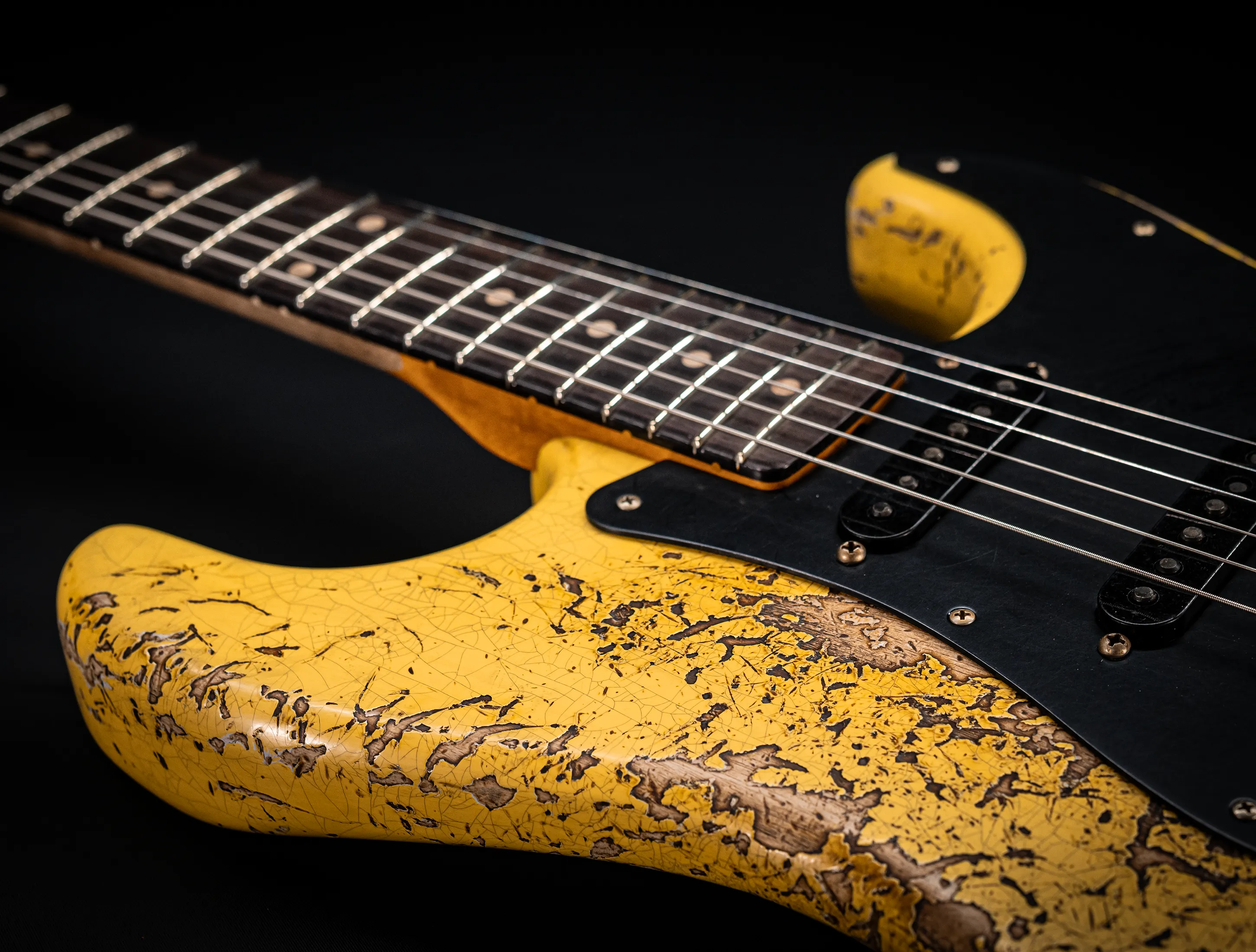Fender MBD II 1962 Stratocaster MIDAS Super Heavy Relic - ASH Body Graffity Yellow