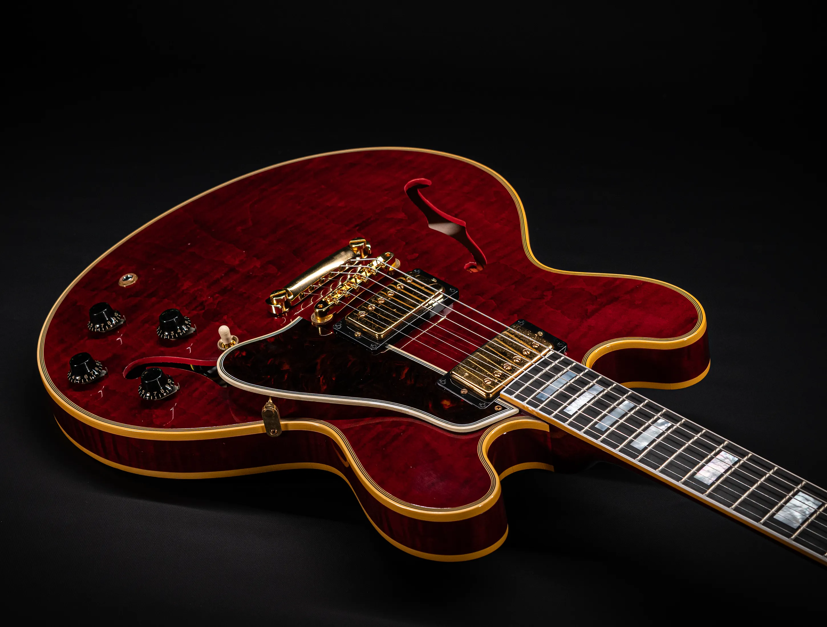 Gibson ES-355 1959 Custom Shop Murphy Lab Ultra Light Aged Figured Maple - Viking Red