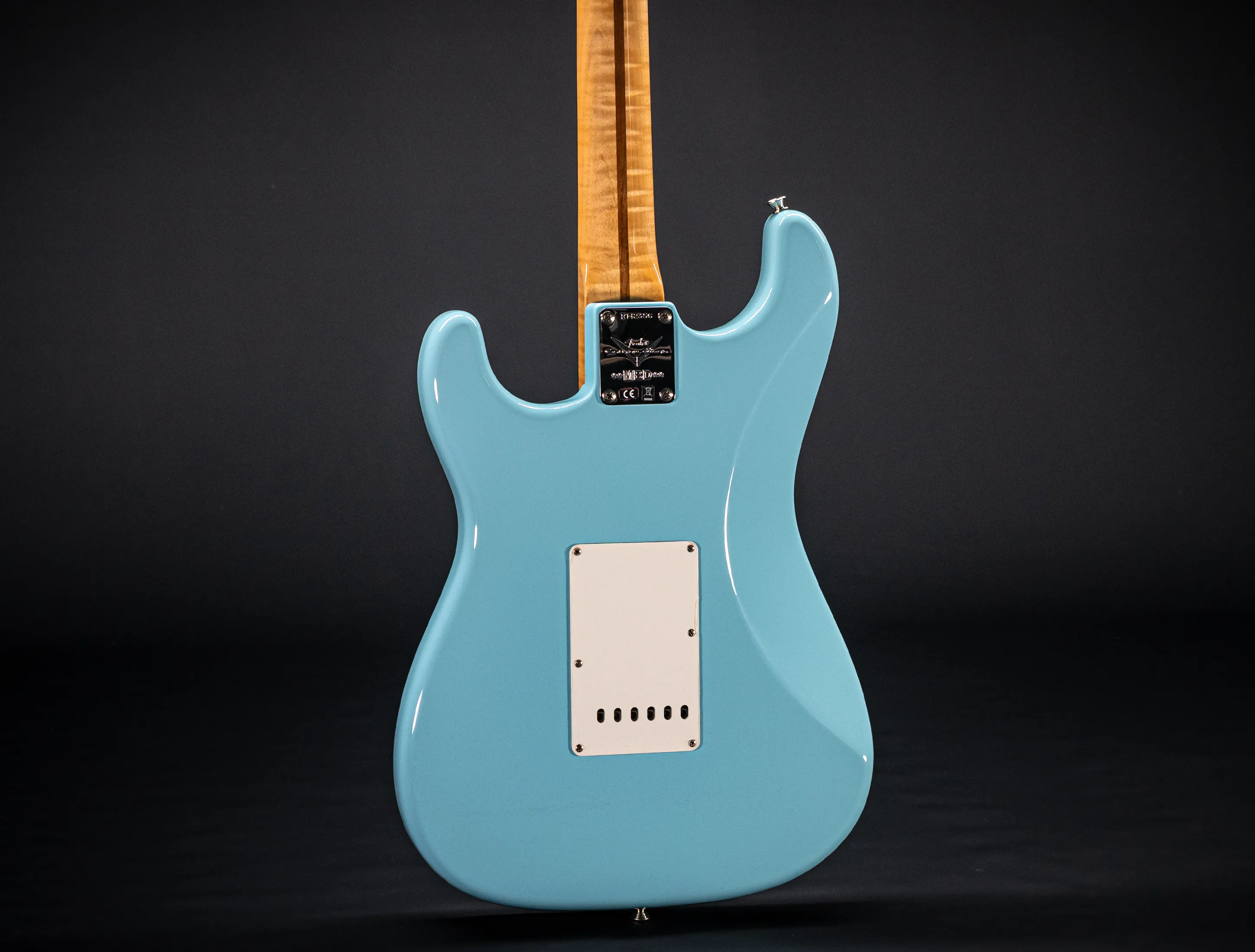 Fender MBD 1963 Stratocaster Prestige NOS flame Neck - Daphne Blue