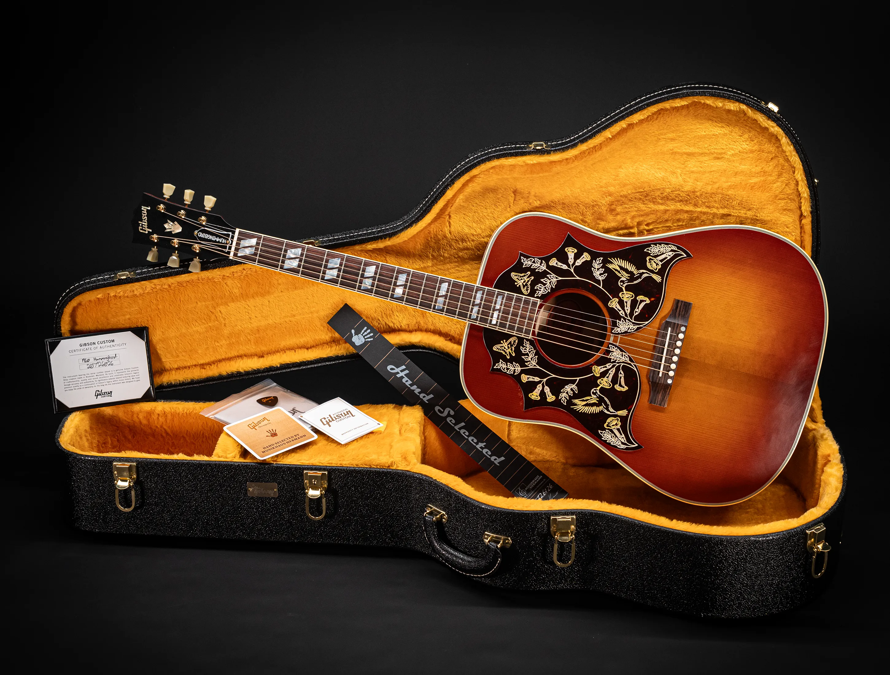 Gibson 1960 Hummingbird Double Pickguard Custom Shop thermally Aged Adirondack Antique 60s Cherry
