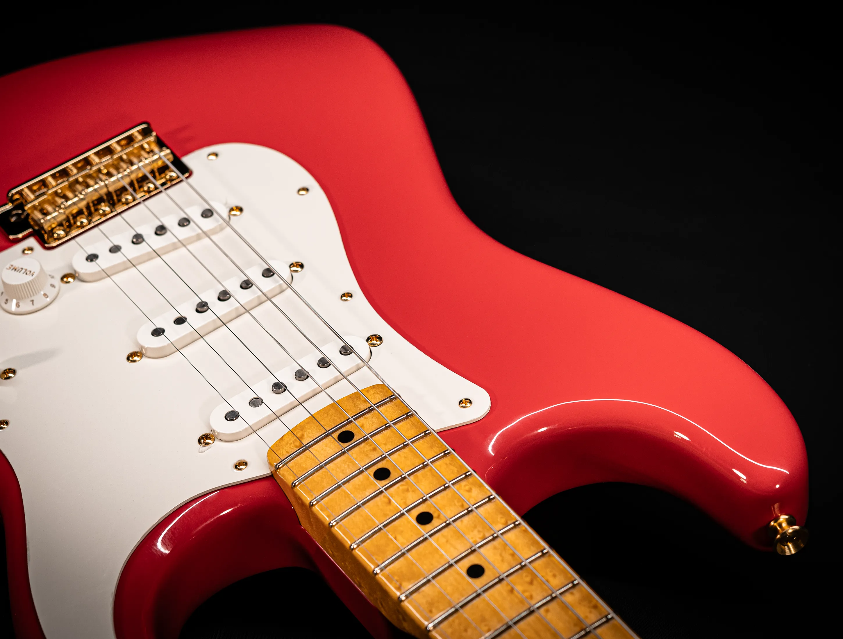 a161327 Fender MBD Limited 1957 Stratocaster Timeless NOS Birdseye Neck - Fiesta Red