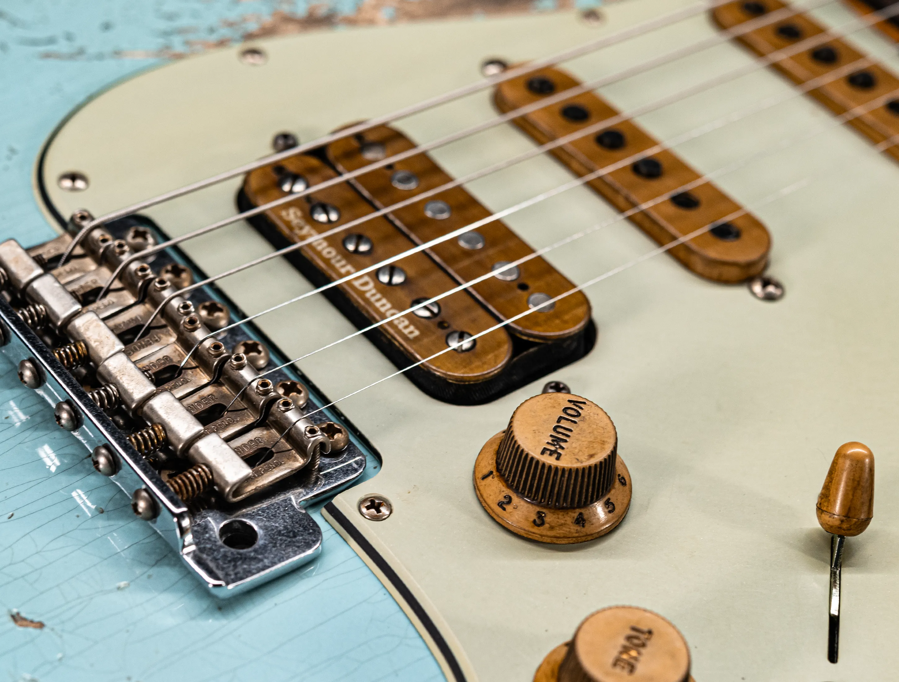 Fender MBD II 1962 Humbucker Stratocaster MIDAS Super Heavy Relic - ASH Body Daphne Blue