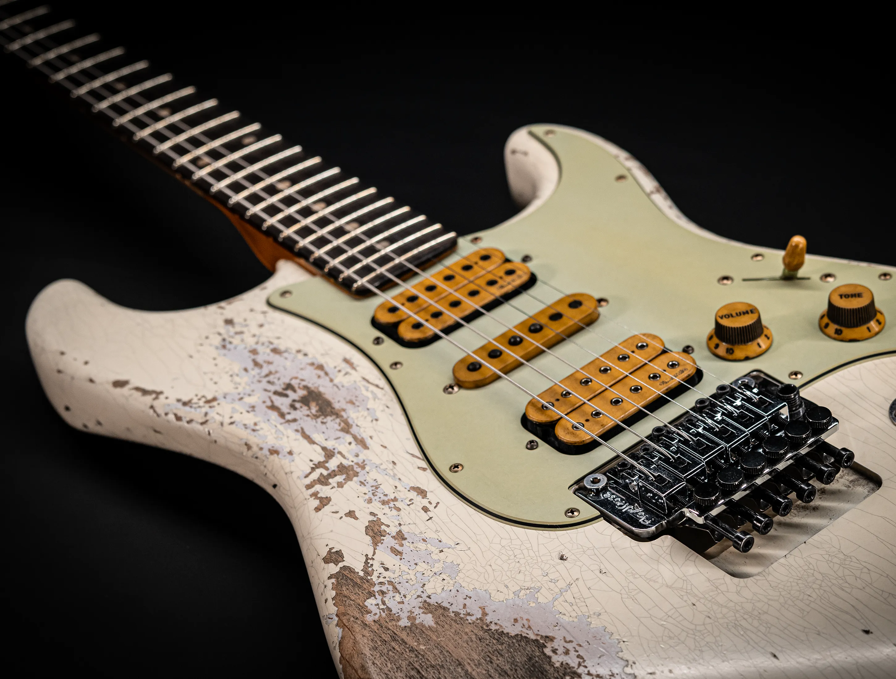 Fender MBD II 1962 FLOYD ROSE Stratocaster MIDAS Super Heavy Relic - Olympic White