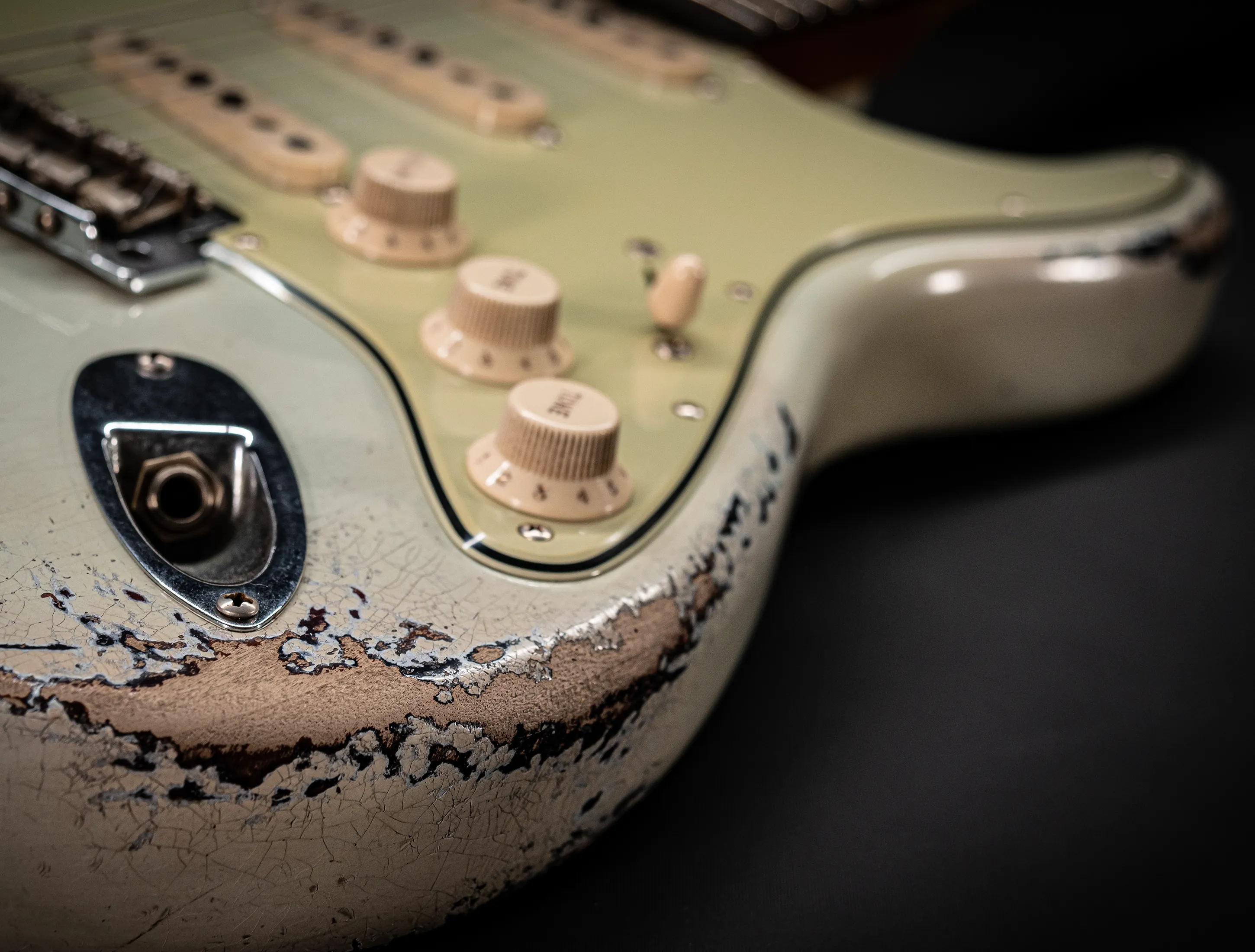 Fender Masterbuilt Paul Waller 1961 F-branded Ex Pin-Up Stratocaster Heavy Relic Sonic Blue over Sunburst