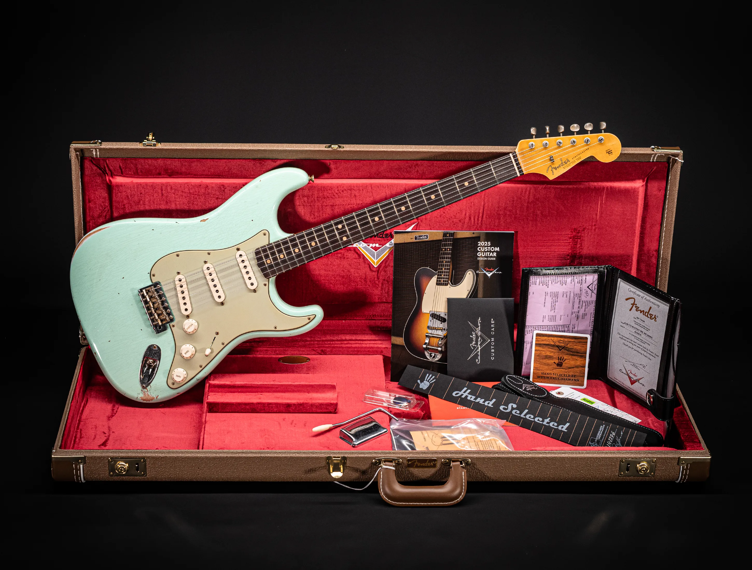 Fender MBD 1963 Stratocaster Relic - Aged Surf Green