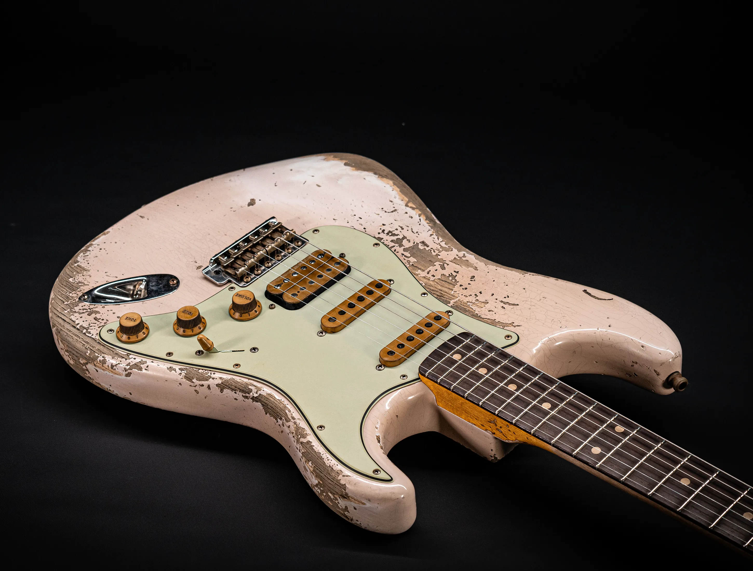 Fender MBD II 1962 Humbucker Stratocaster MIDAS Super Heavy Relic - ASH Body Shell Pink