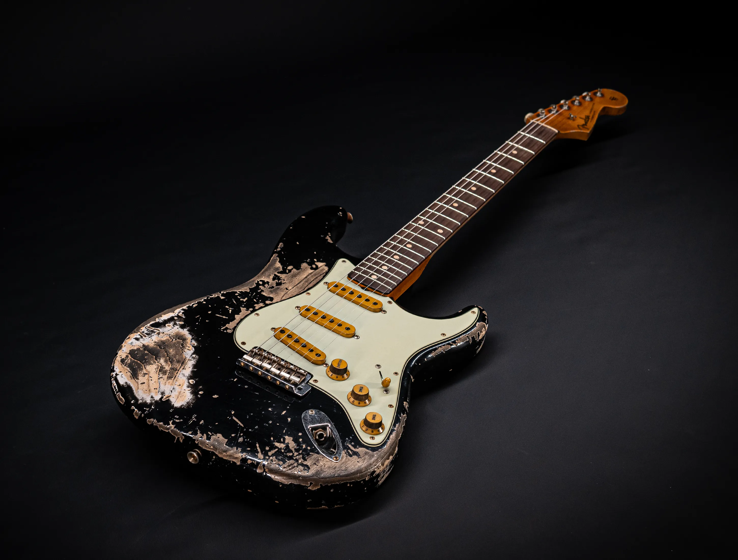 Fender MBD II 1962 Stratocaster MIDAS Super Heavy Relic - ASH Body Black