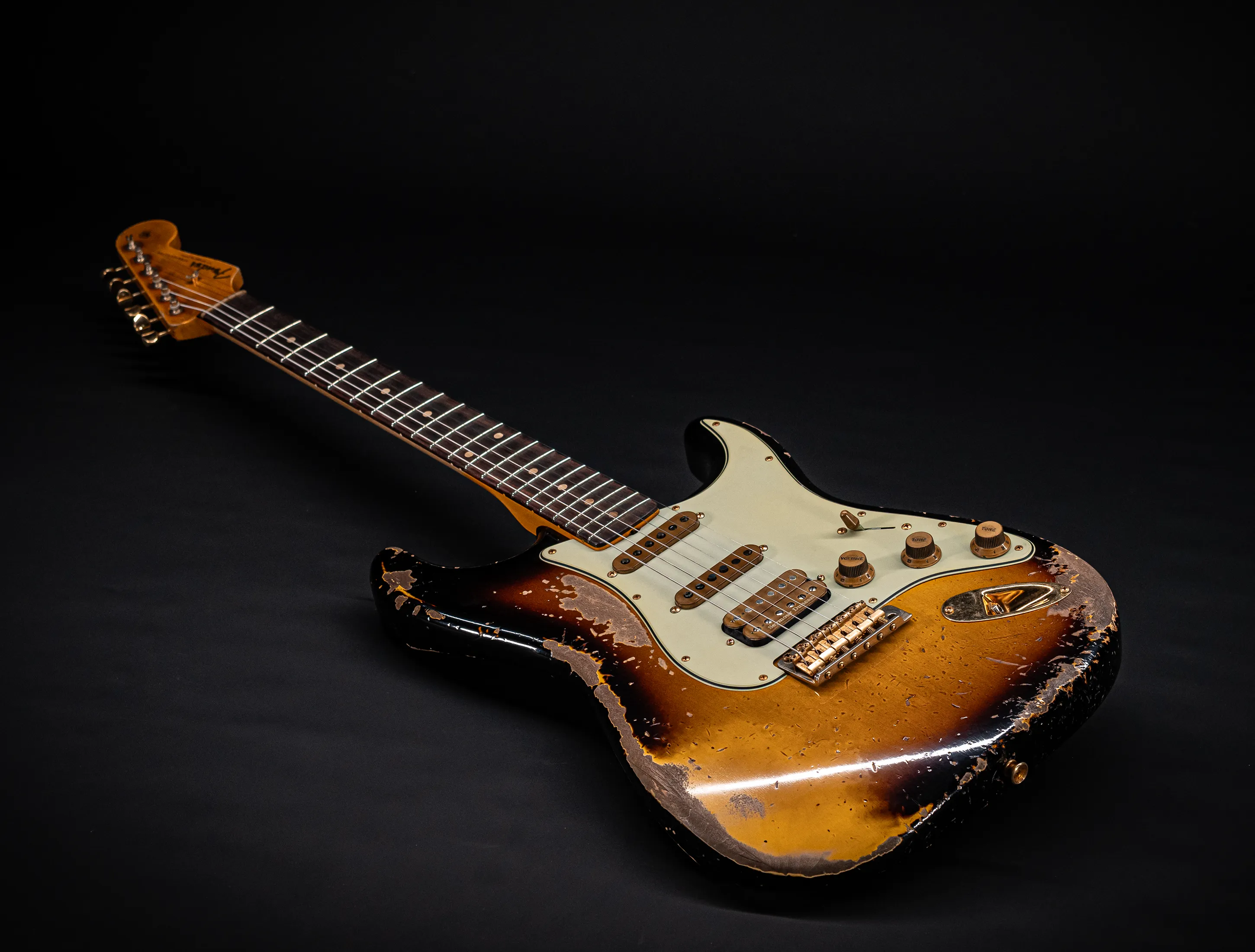 Fender MBD II 1962 Humbucker Stratocaster MIDAS Super Heavy Relic - ALDER Body Sunburst