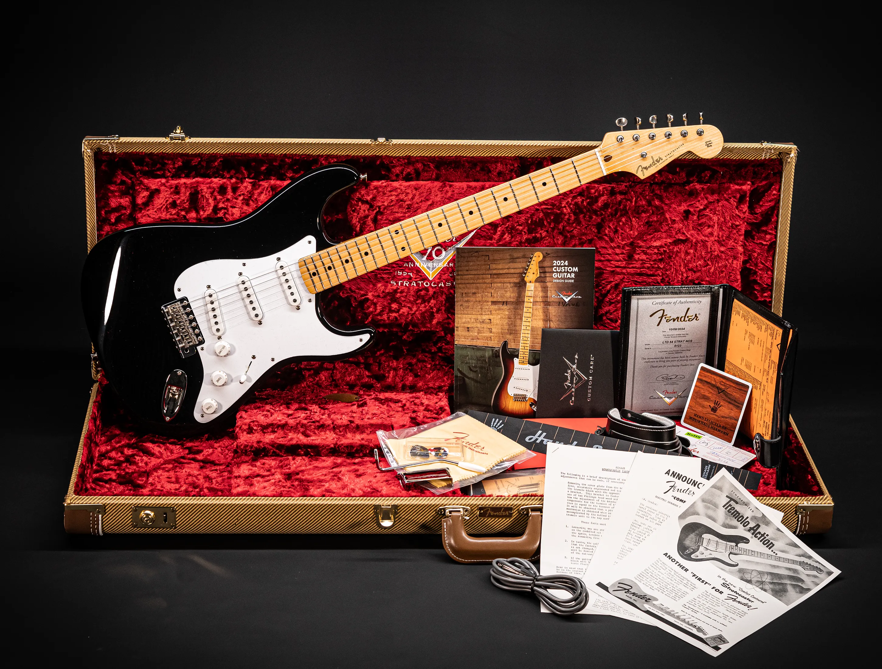 a164485 Fender 70th Anniversary Limited 1954 Stratocaster NOS - Black