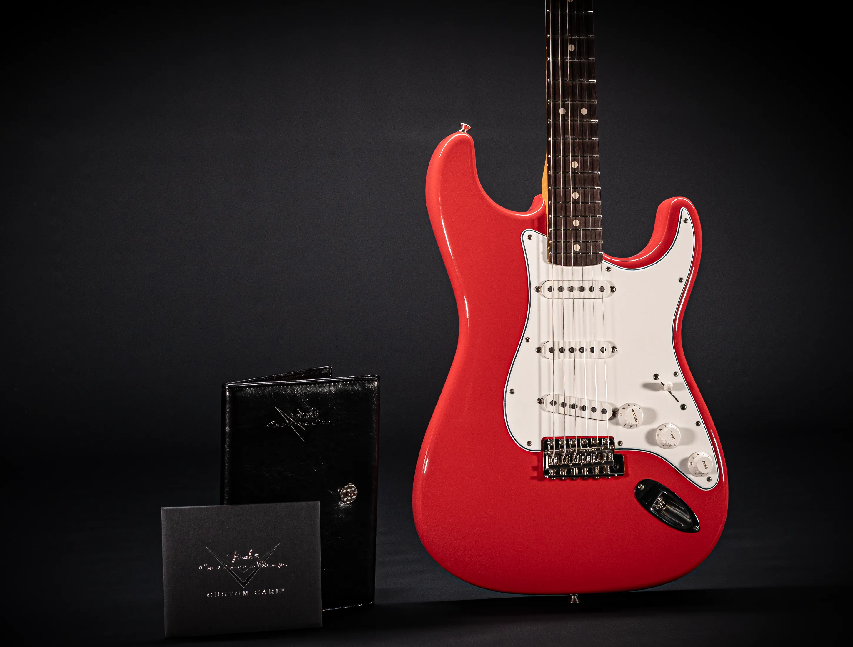 Fender MBD 1963 Stratocaster GLOSS NOS flame Neck - Fiesta Red