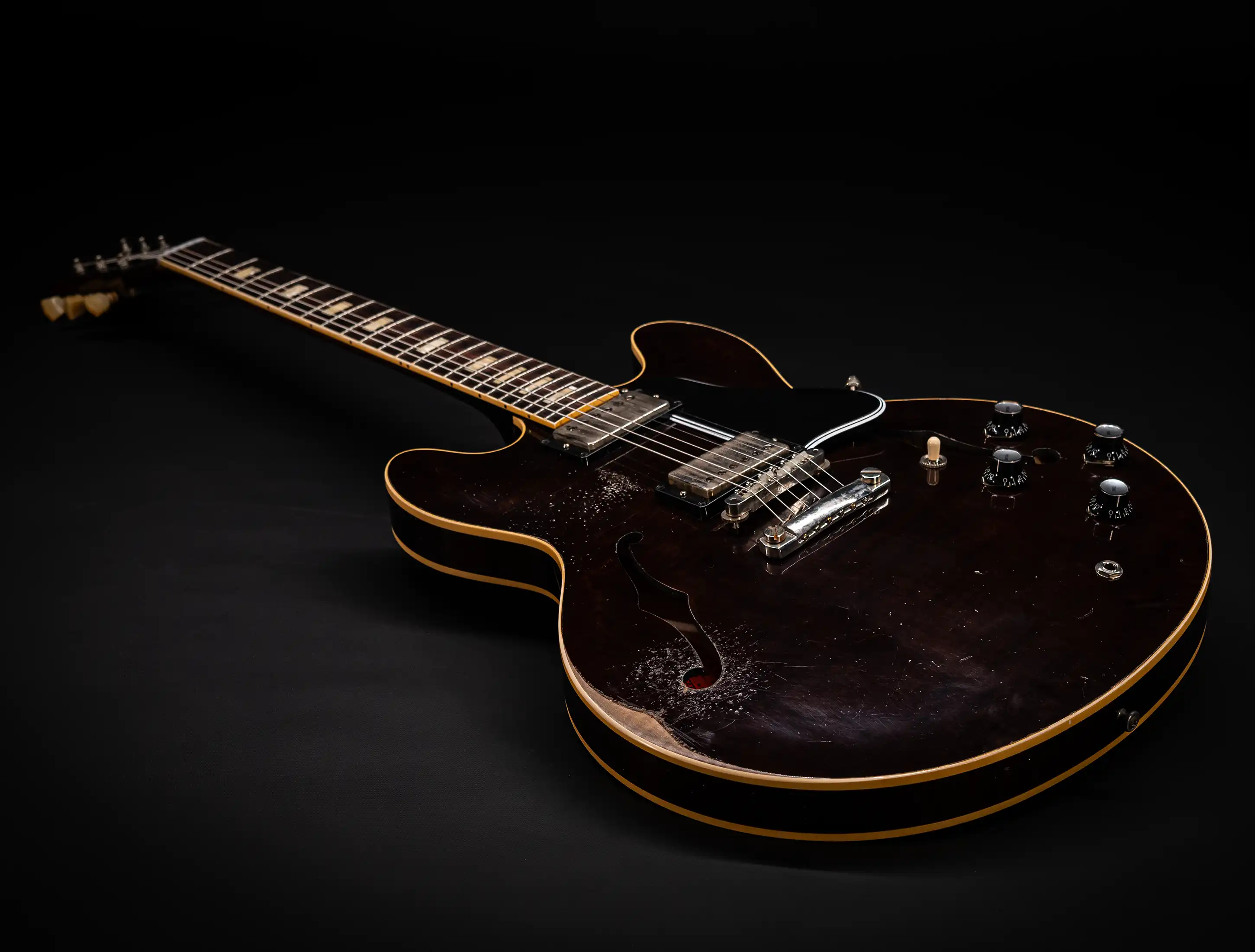 a154414 Gibson-ES-335-1964-Custom-Shop-Murphy-Lab-Heavy-Aged-Figured-Maple-Antique-Walnut-Stain
