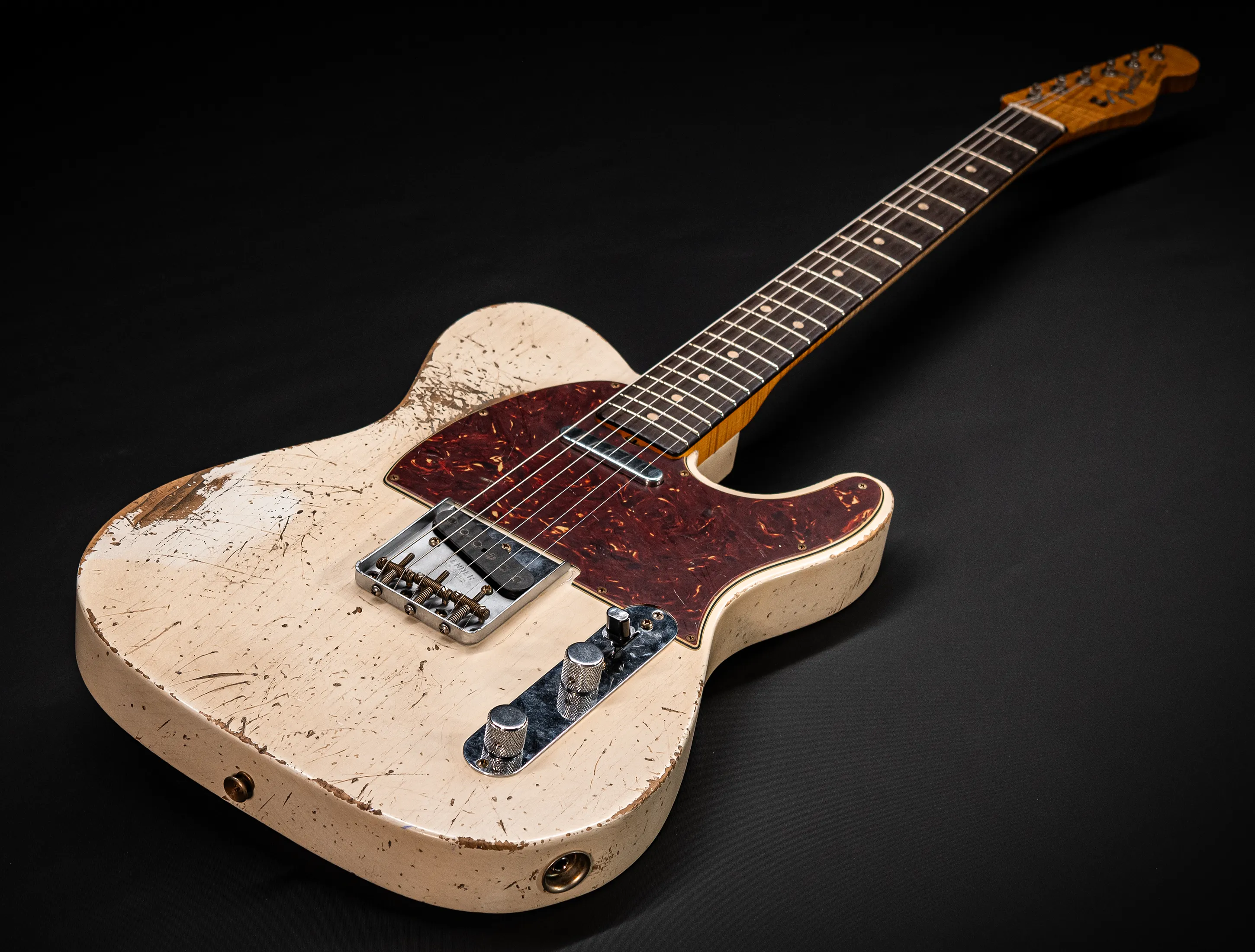 a162505 Fender Masterbuilt Jason Smith 1963 Telecaster Heavy Relic - Smoked Olympic White