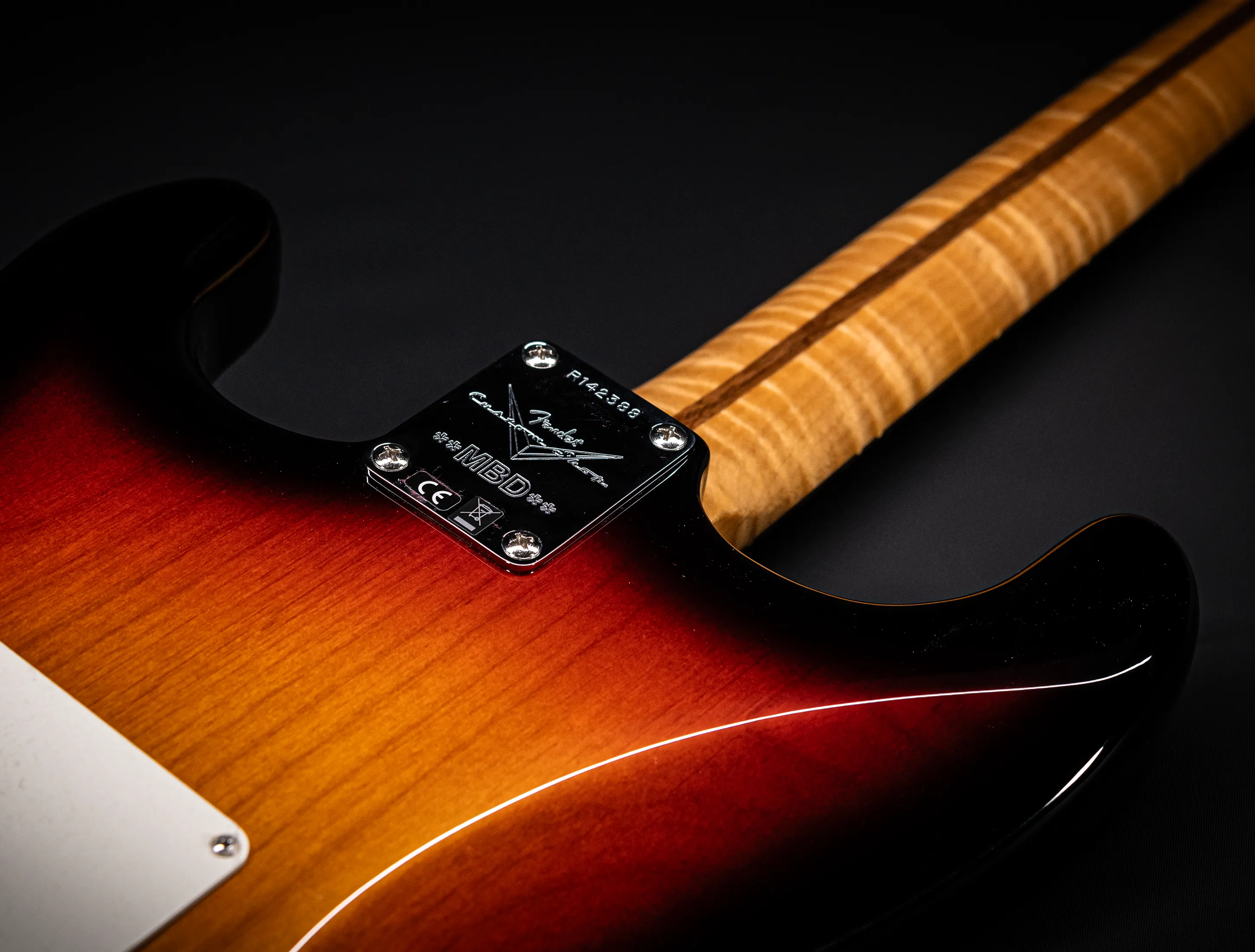 Fender MBD 1963 Stratocaster Prestige GLOSS NOS Flame Top - Sunburst