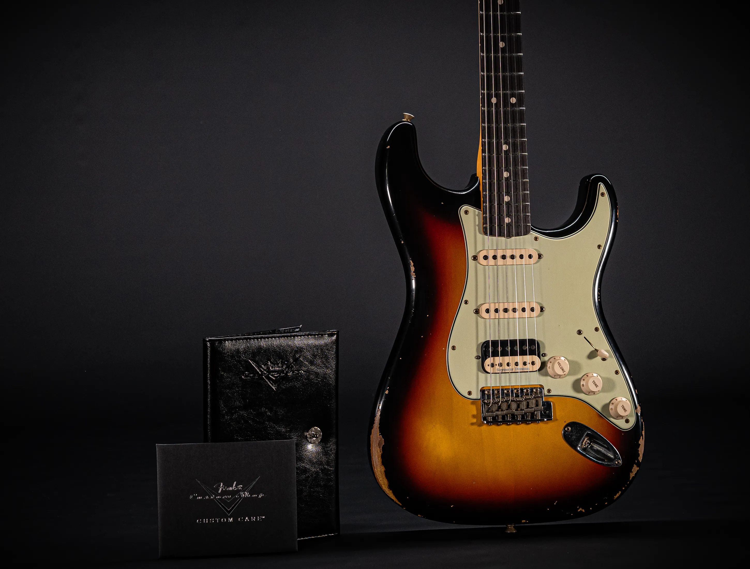 Fender MBD Limited 1963 Humbucker Stratocaster Relic - Aged 3 Tone Sunburst