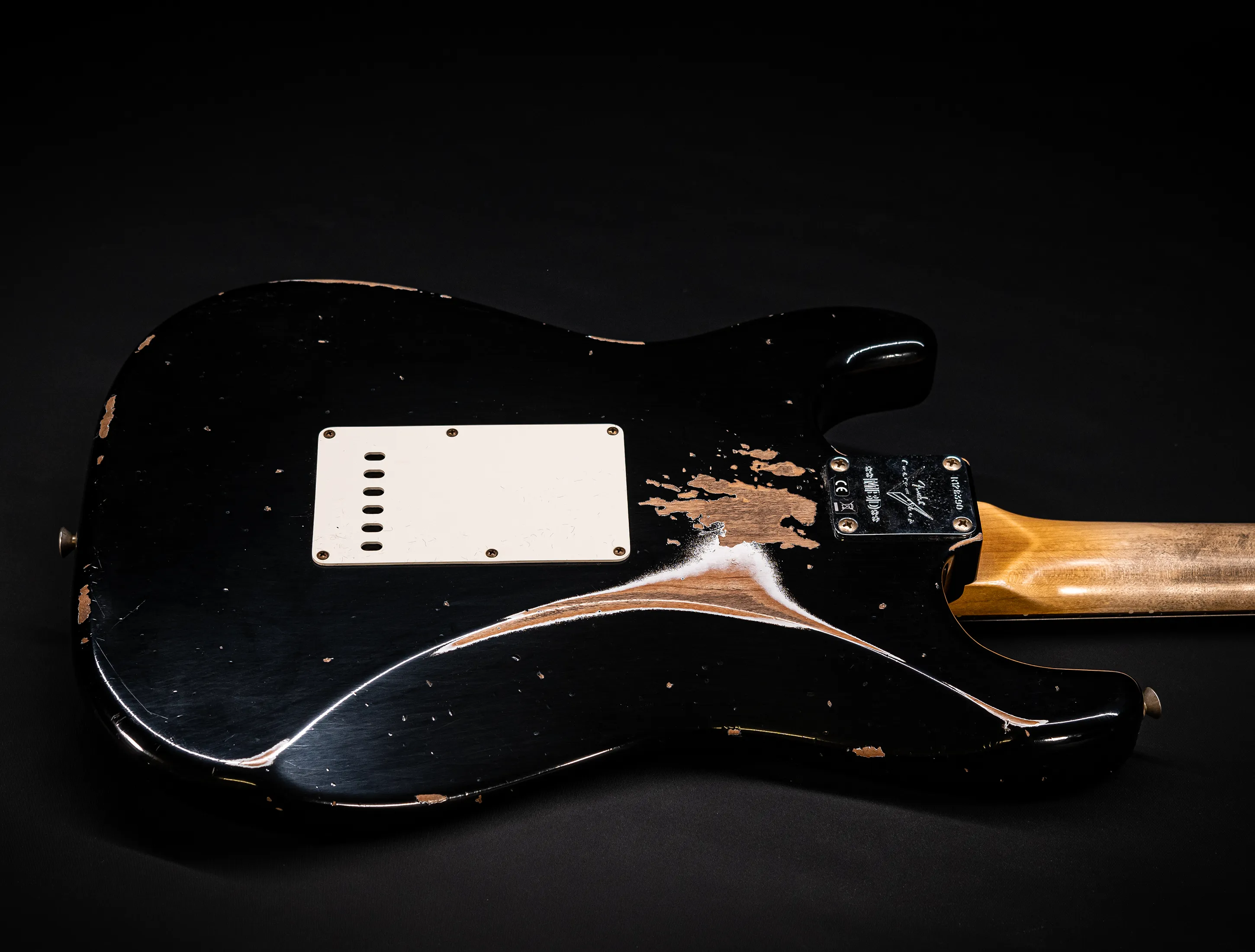 a173087Fender MBD Limited 1963 Humbucker Stratocaster Heavy Relic - Black Muikhaus-Hermann