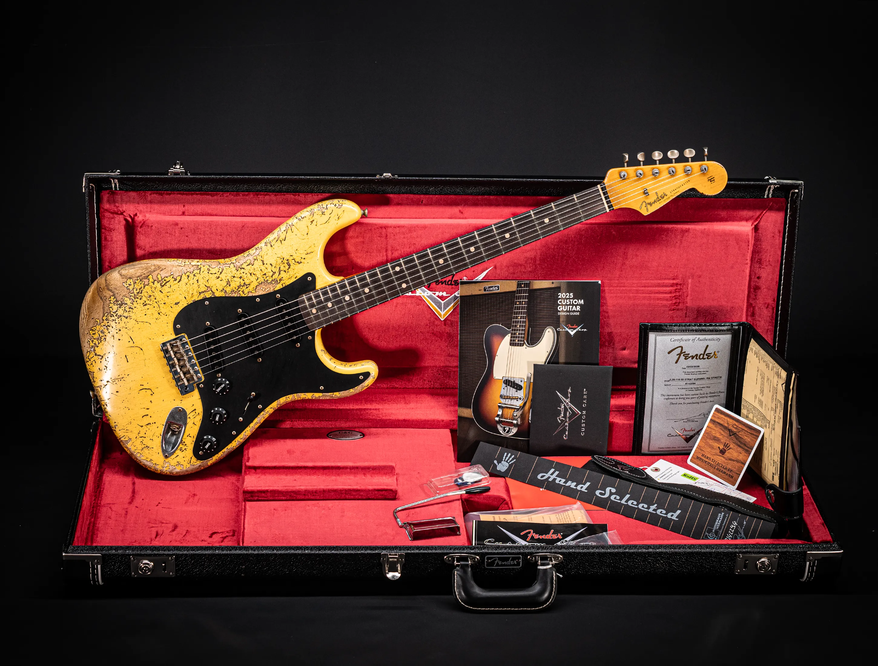 Fender MBD II 1962 Stratocaster MIDAS Super Heavy Relic - ASH Body Graffity Yellow