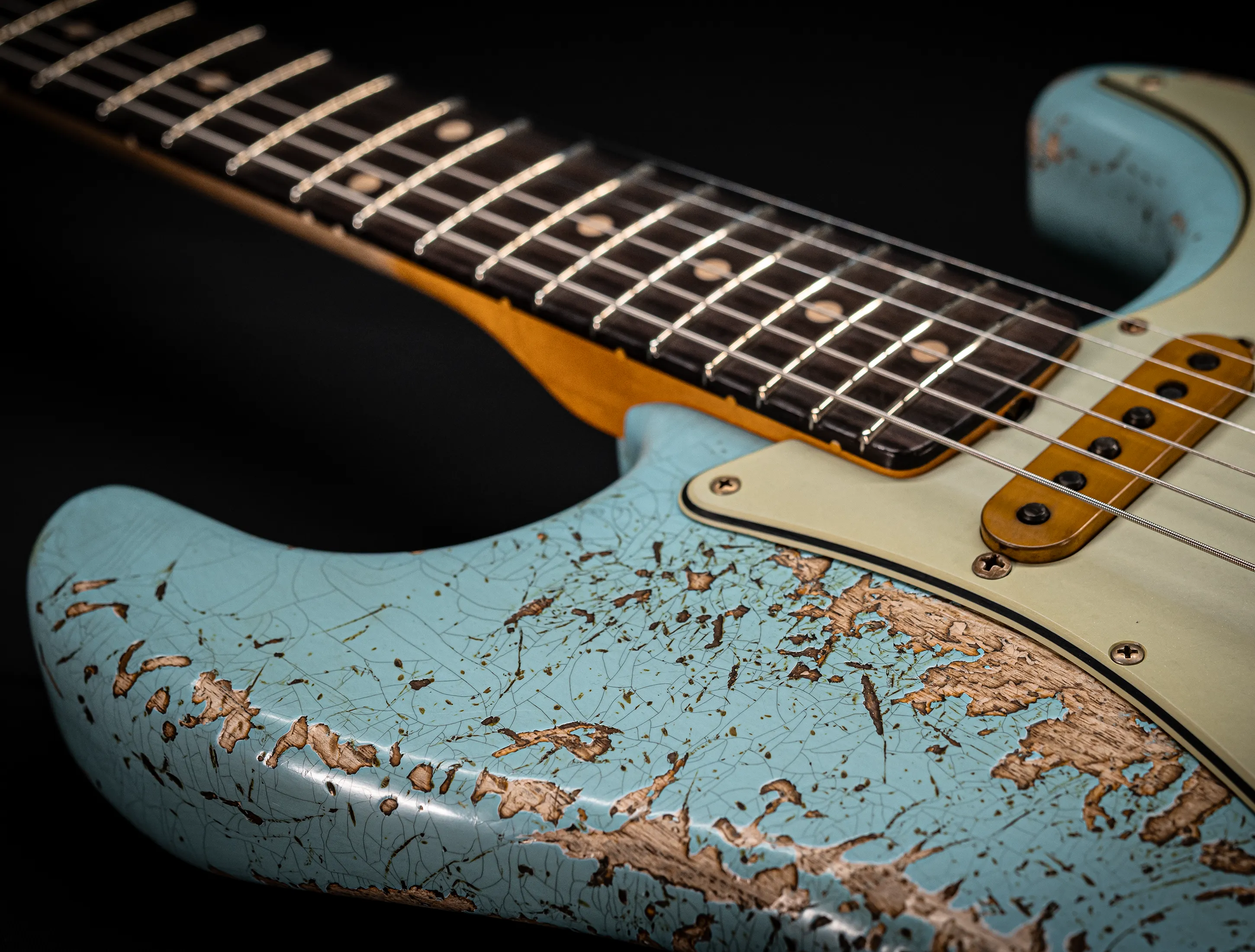 Fender MBD II 1962 Stratocaster MIDAS Super Heavy Relic - ASH Body Daphne Blue