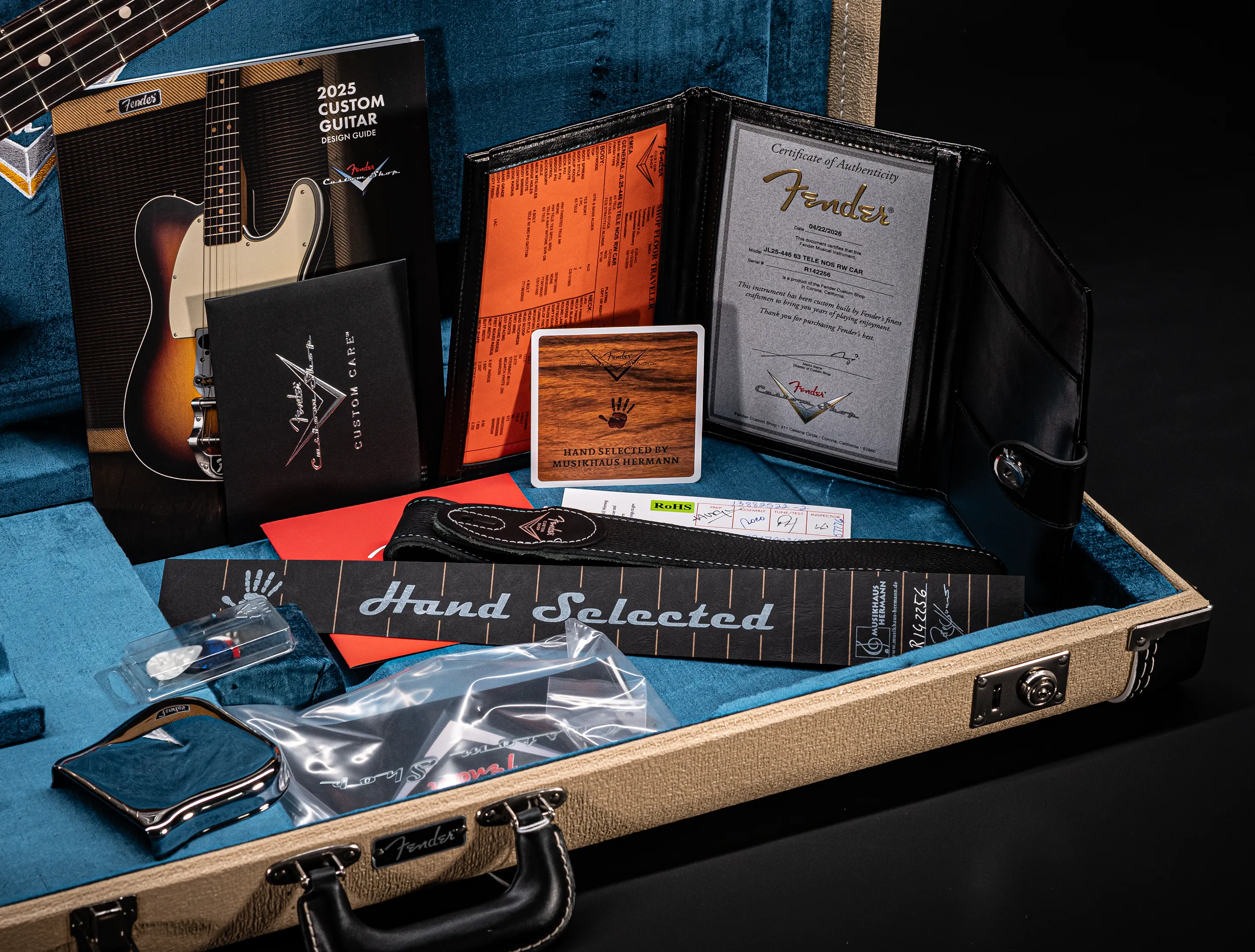 Fender MBD 1963 Telecaster Timeless NOS flame Neck - Candy Apple Red