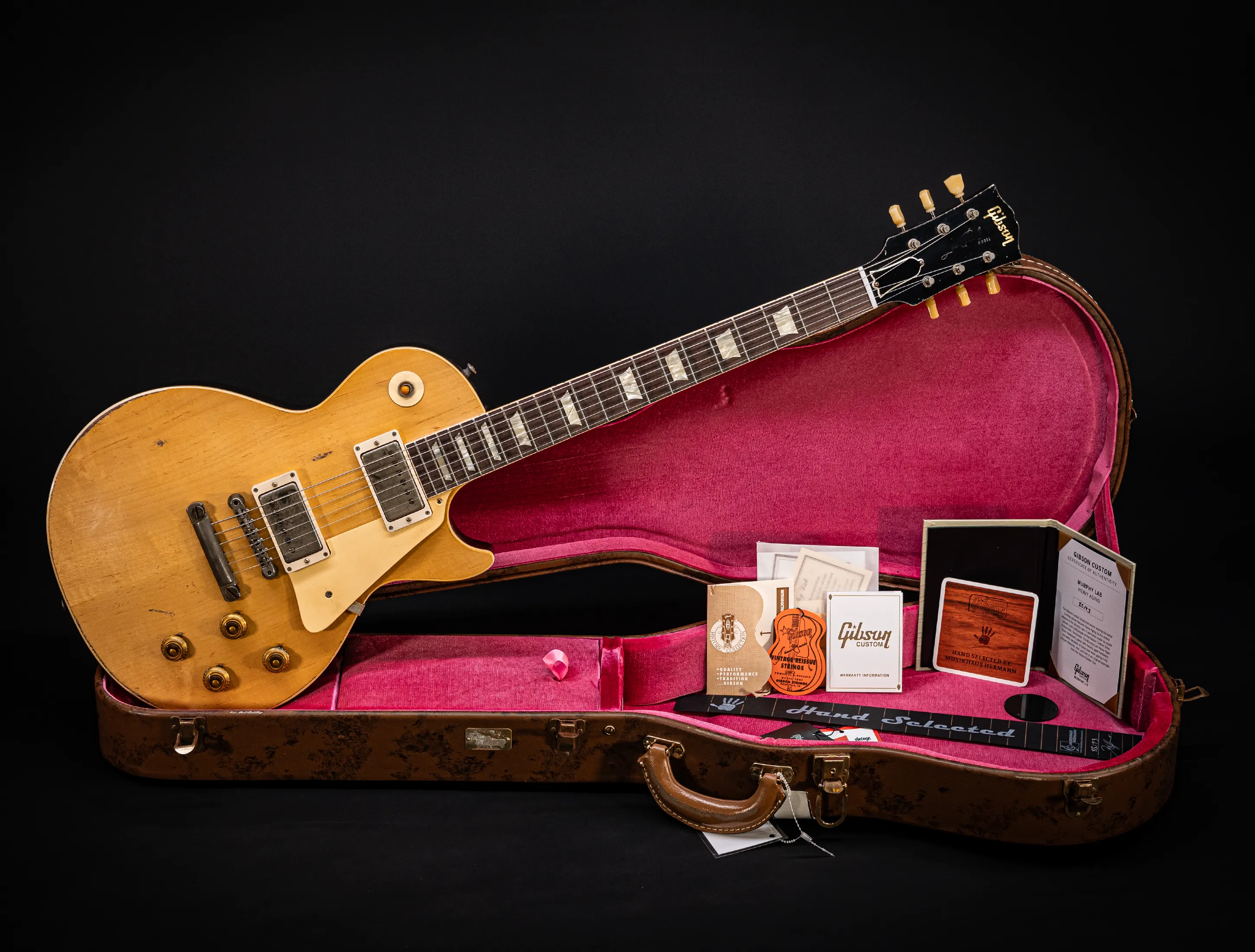 a173415 Gibson-Les-Paul-1958-Reissue-Murphy-Lab-Heavy-Aged-Factory-Special-Heroes-Greatest-Hits-Musikhaus-Hermann