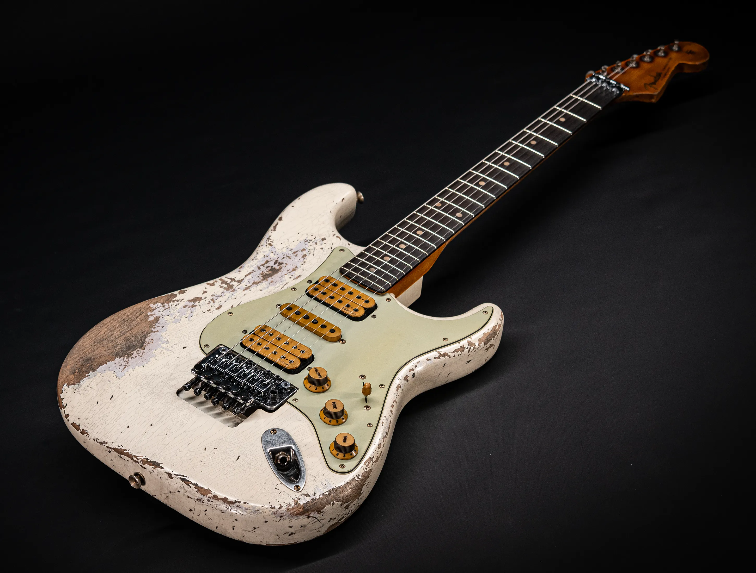 Fender MBD II 1962 FLOYD ROSE Stratocaster MIDAS Super Heavy Relic - Olympic White