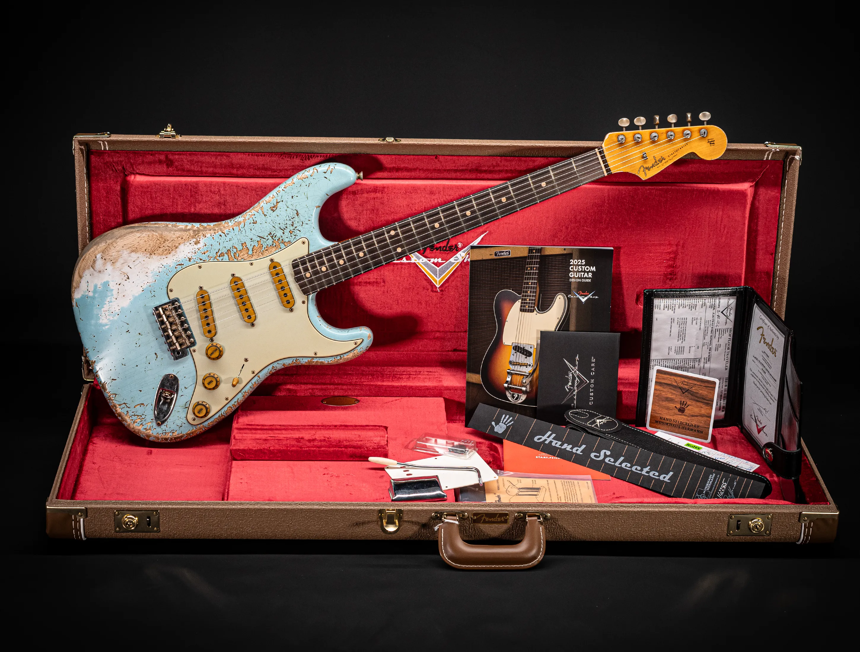 Fender MBD II 1962 Stratocaster MIDAS Super Heavy Relic - ASH Body Daphne Blue