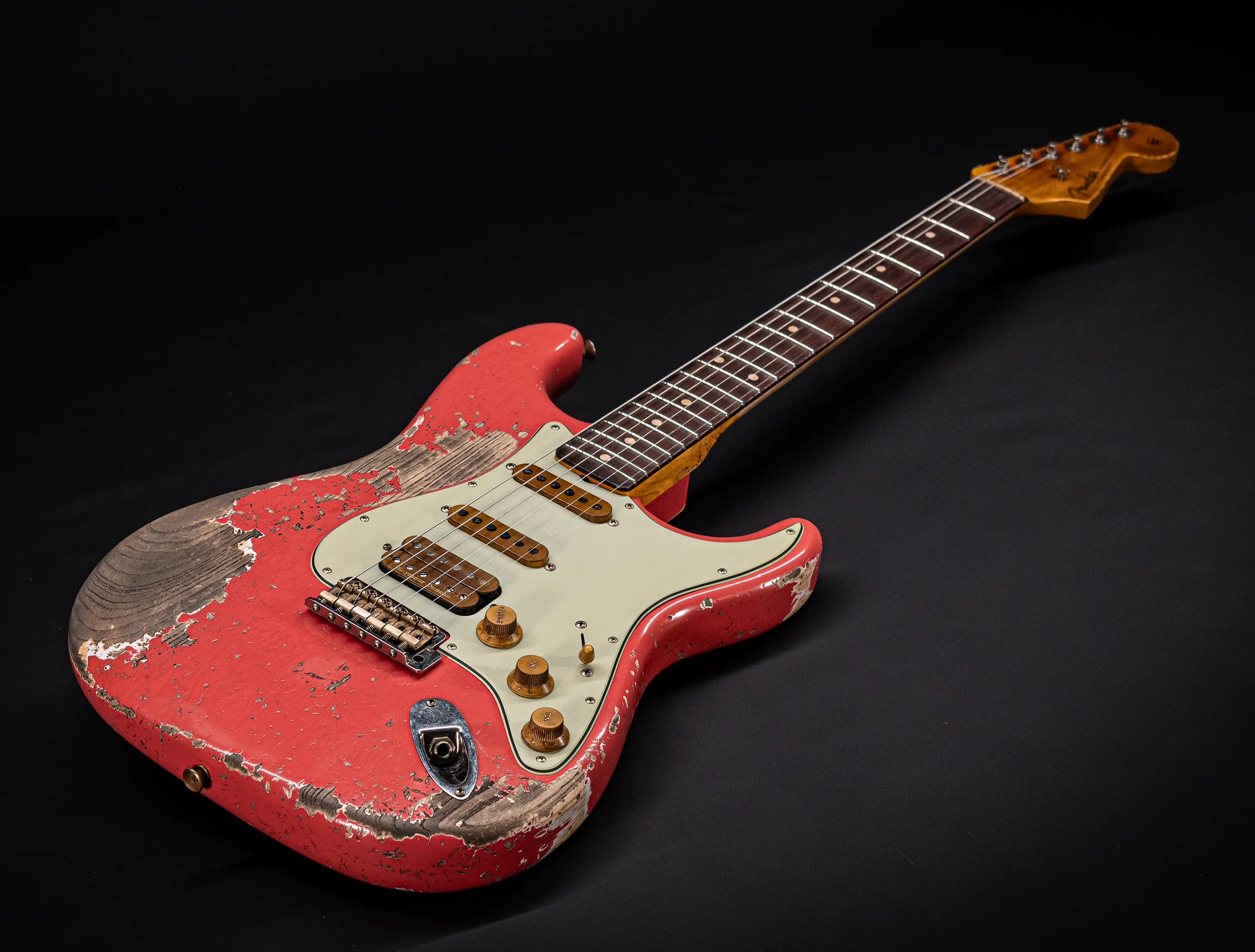Fender MBD II 1962 Humbucker Stratocaster MIDAS Super Heavy Relic - ASH Body Fiesta Red