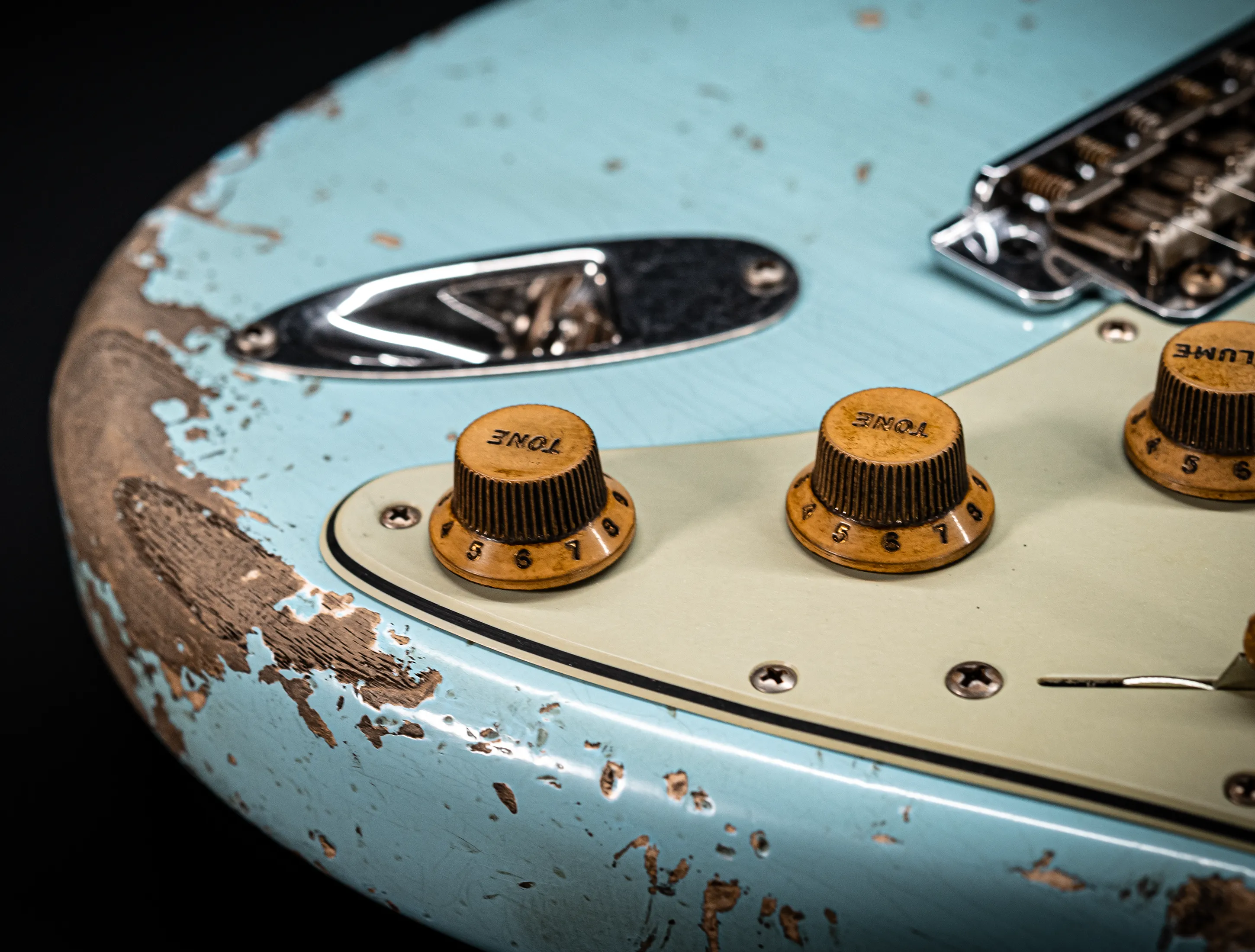 Fender MBD II 1962 Humbucker Stratocaster MIDAS Super Heavy Relic - ASH Body Daphne Blue