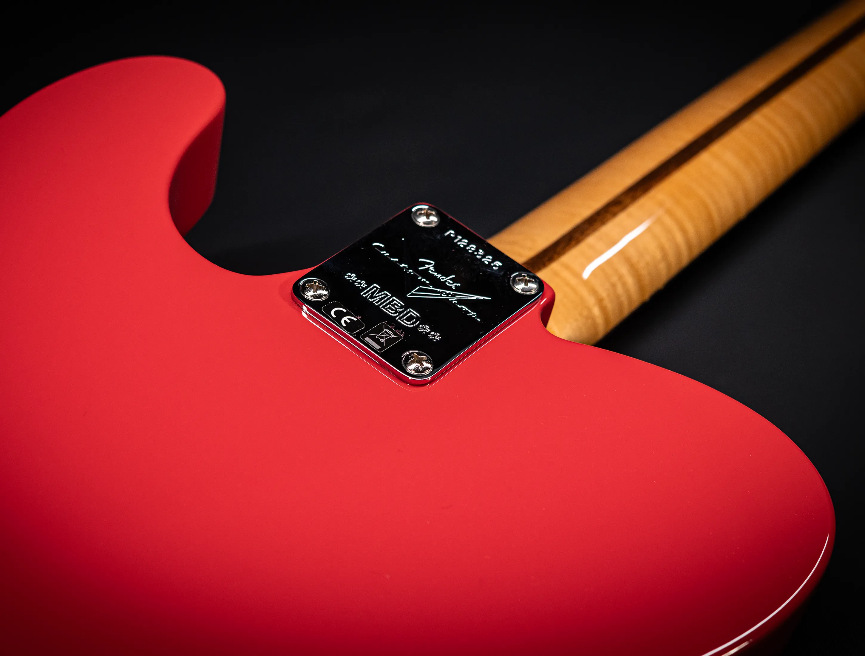 a164309 Fender MBD Limited 1963 Telecaster Timeless NOS flame Neck - Fiesta Red