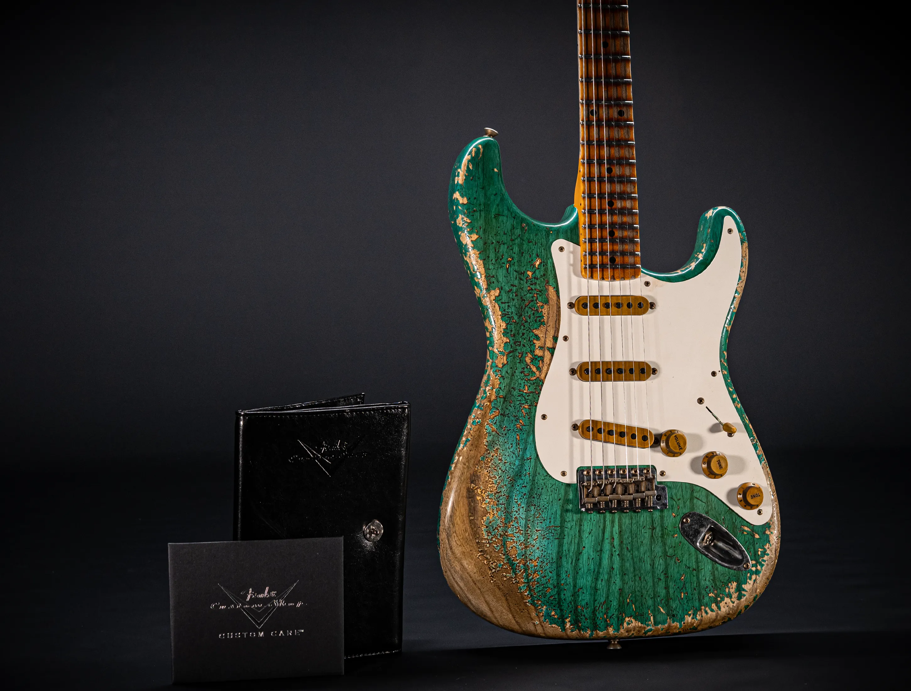 Fender MBD II 1956 Stratocaster MIDAS Super Heavy Relic - ASH Body Teal Green Transparent