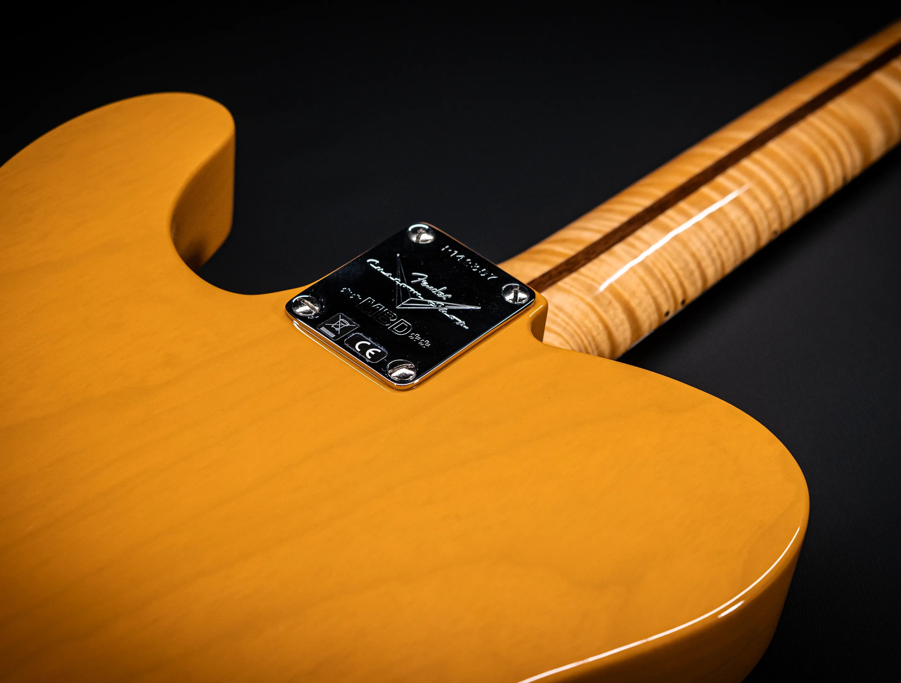 Fender MBD 1952 Humbucker Telecaster GLOSS NOS flame Neck - Butterscotch Blonde