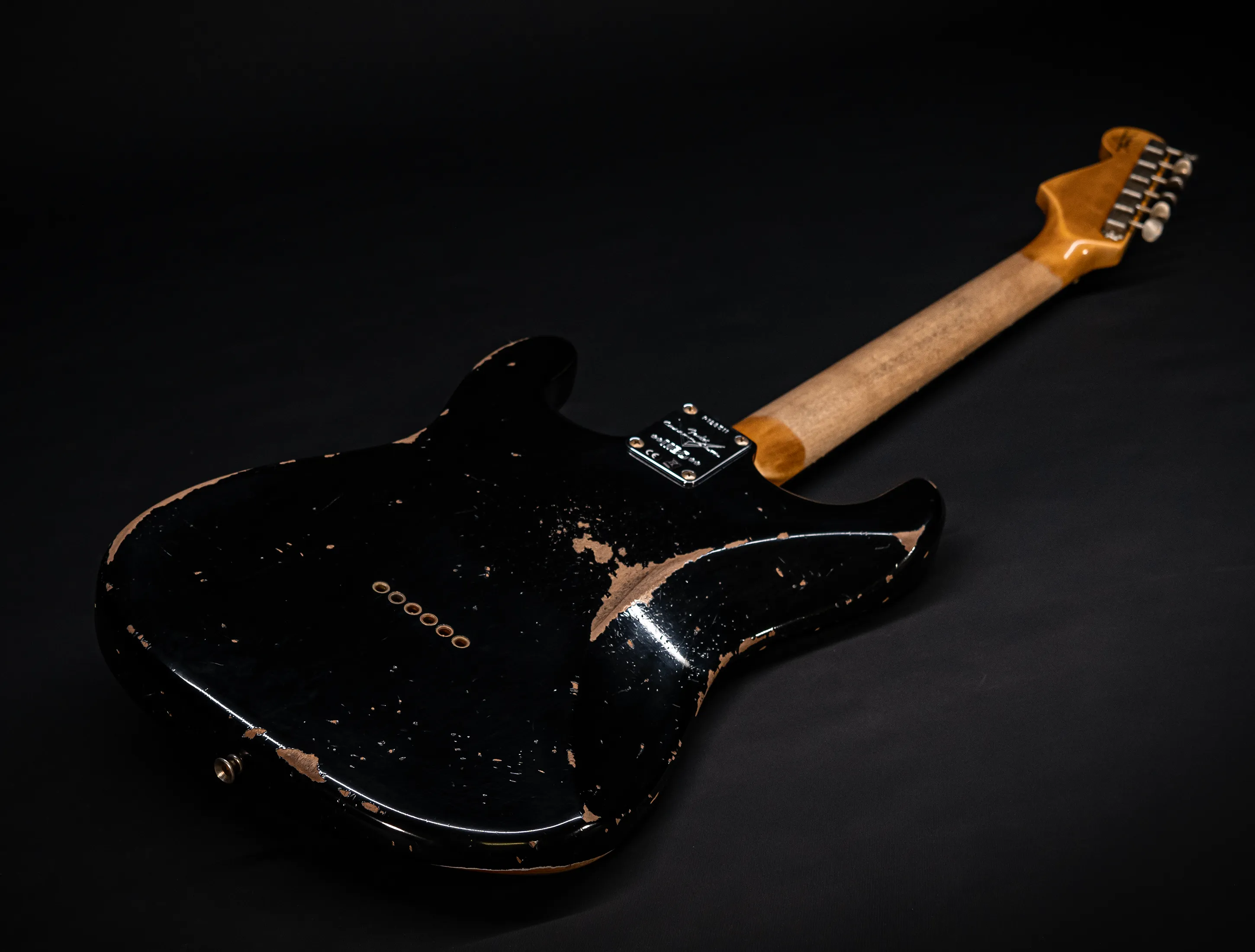 a172968Fender MBD Limited 1963 Hardtail Stratocaster Heavy Relic - Black Muikhaus-Hermann