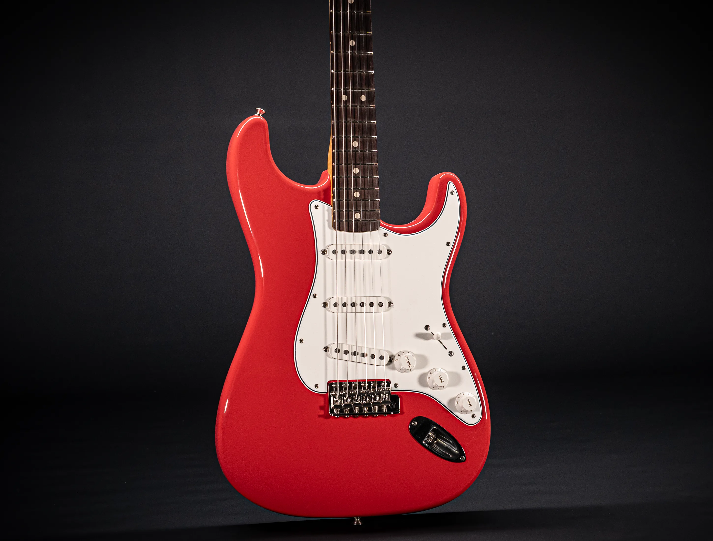 Fender MBD 1963 Stratocaster GLOSS NOS flame Neck - Fiesta Red
