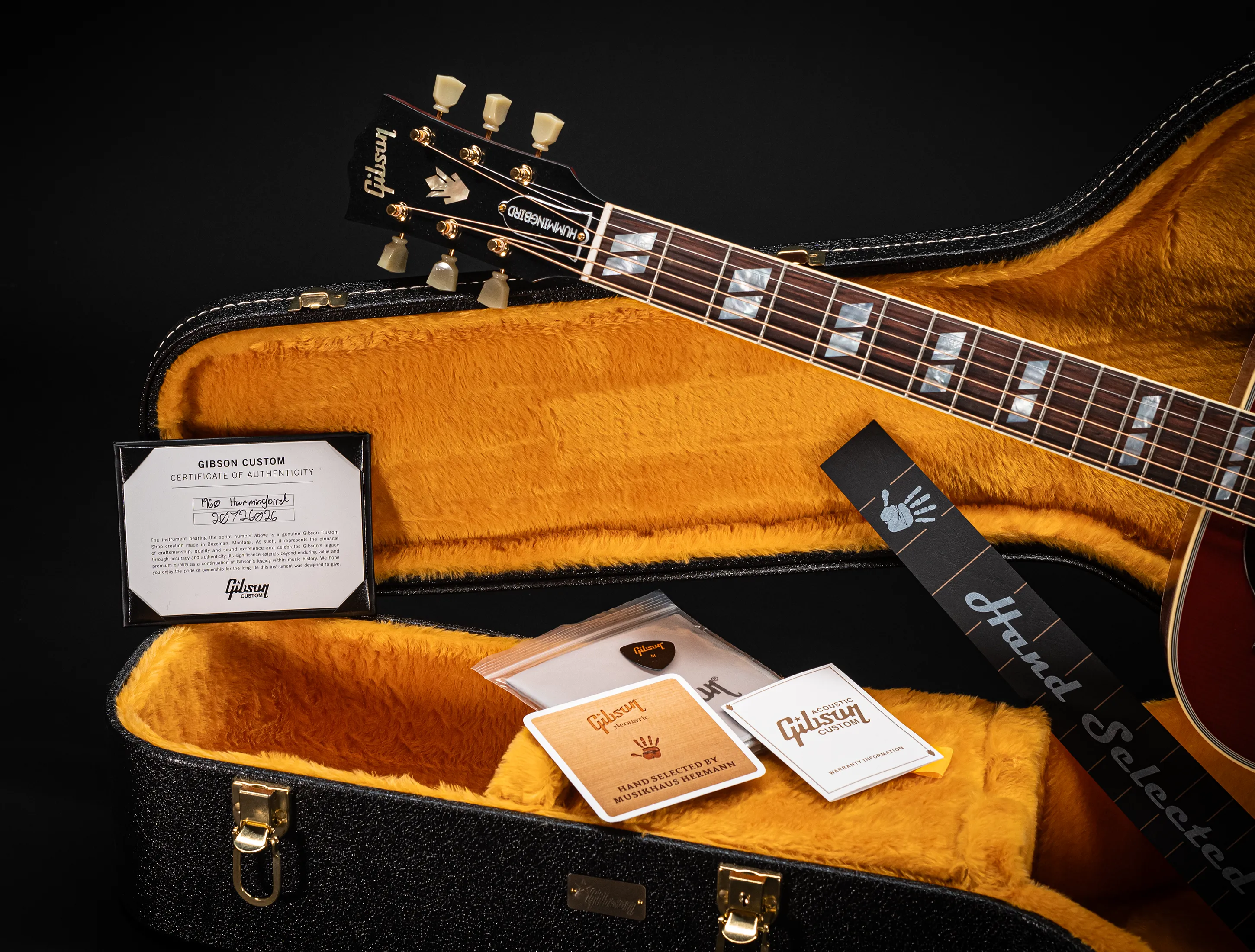 Gibson 1960 Hummingbird Double Pickguard Custom Shop thermally Aged Adirondack Antique 60s Cherry
