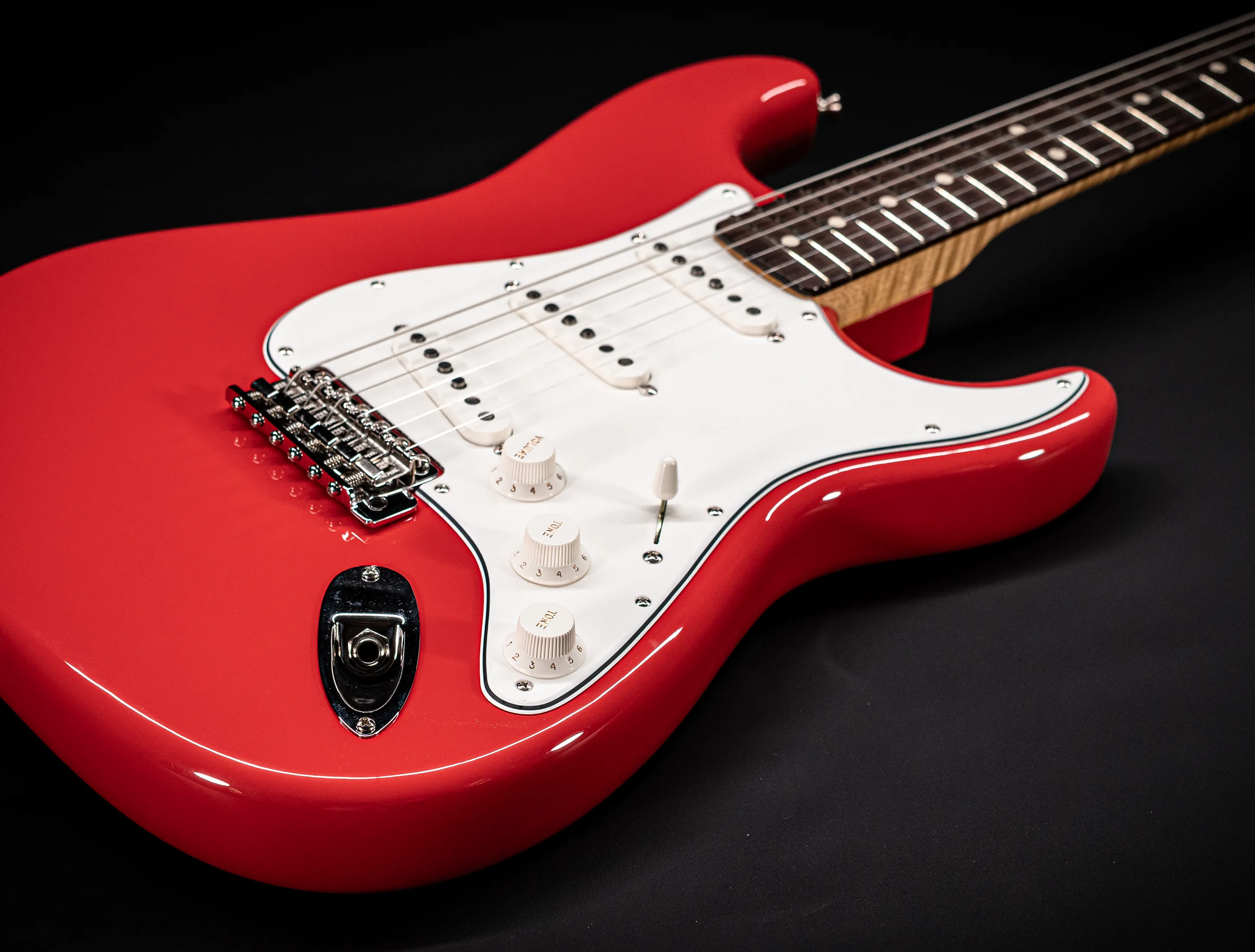 Fender MBD 1963 Stratocaster GLOSS NOS flame Neck - Fiesta Red
