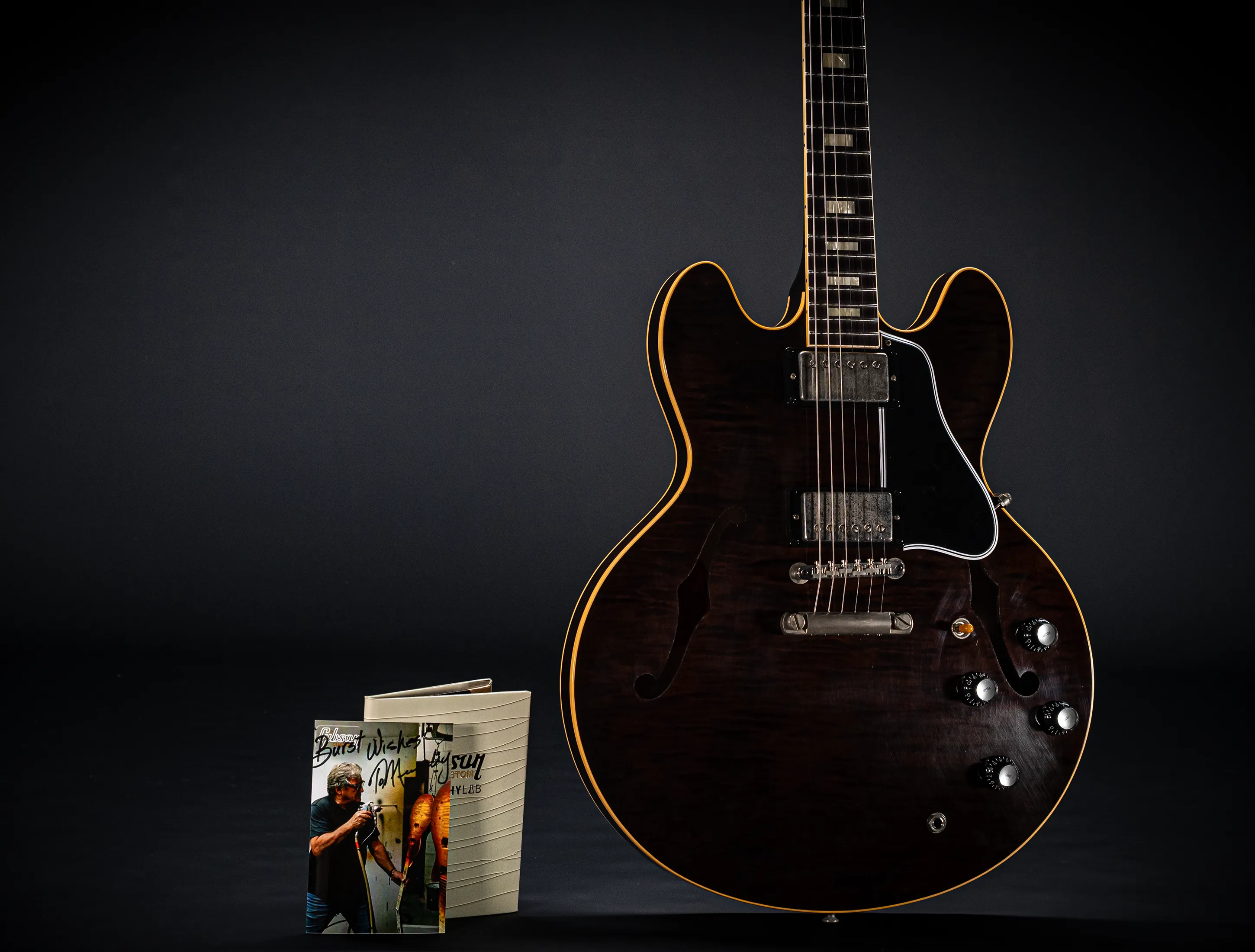 Gibson ES-335 1964 Custom Shop Murphy Lab Ultra Light Aged Figured Maple - Dark Walnut