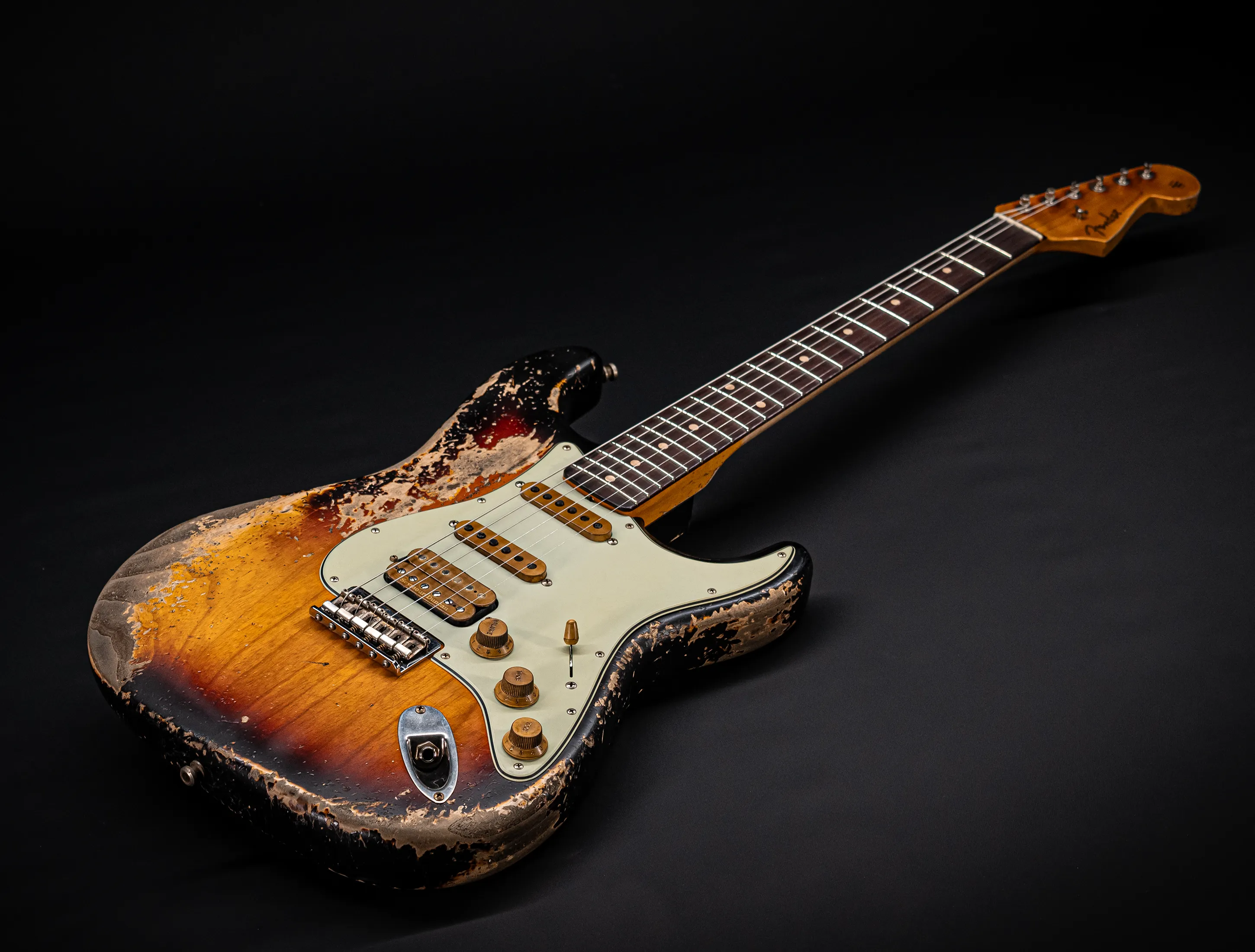 Fender MBD II 1962 Humbucker Hardtail Stratocaster MIDAS Super Heavy Relic - ASH Body Sunburst