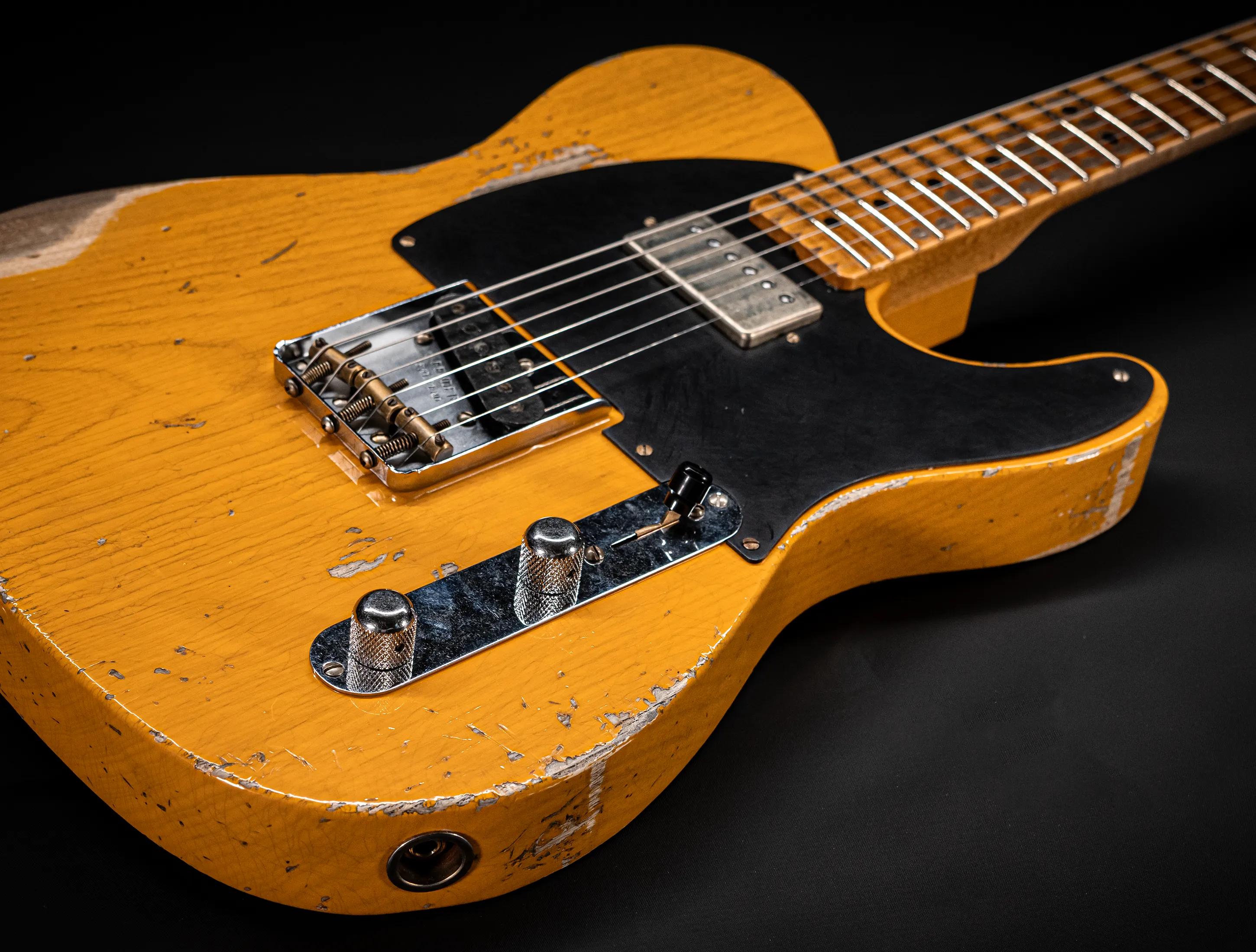 Fender MBD 1952 Humbucker Telecaster Heavy Relic 1pc Ash Body - Butterscotch Blonde