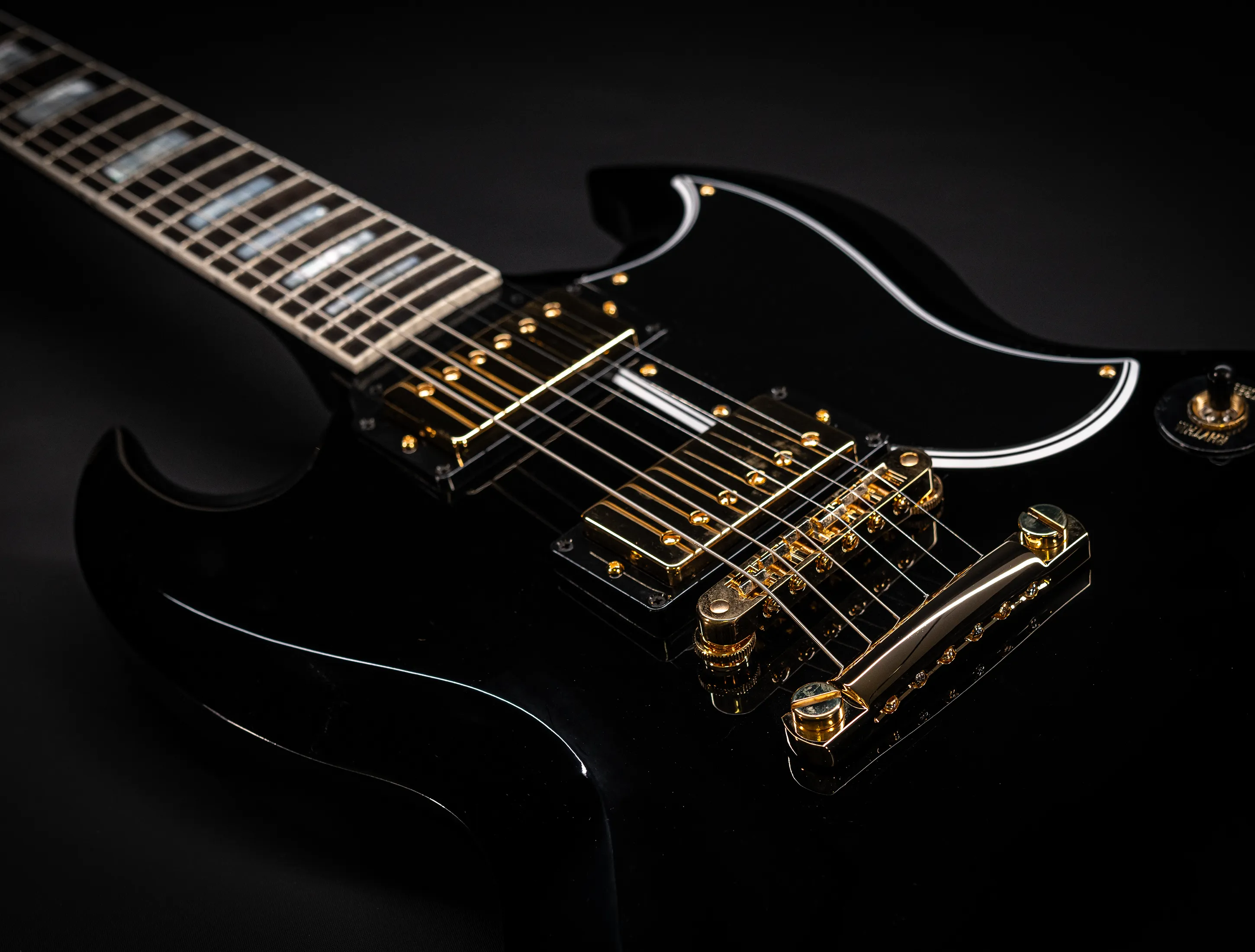 a164385 Gibson SG Custom 2 Pickup GLOSS Ebony