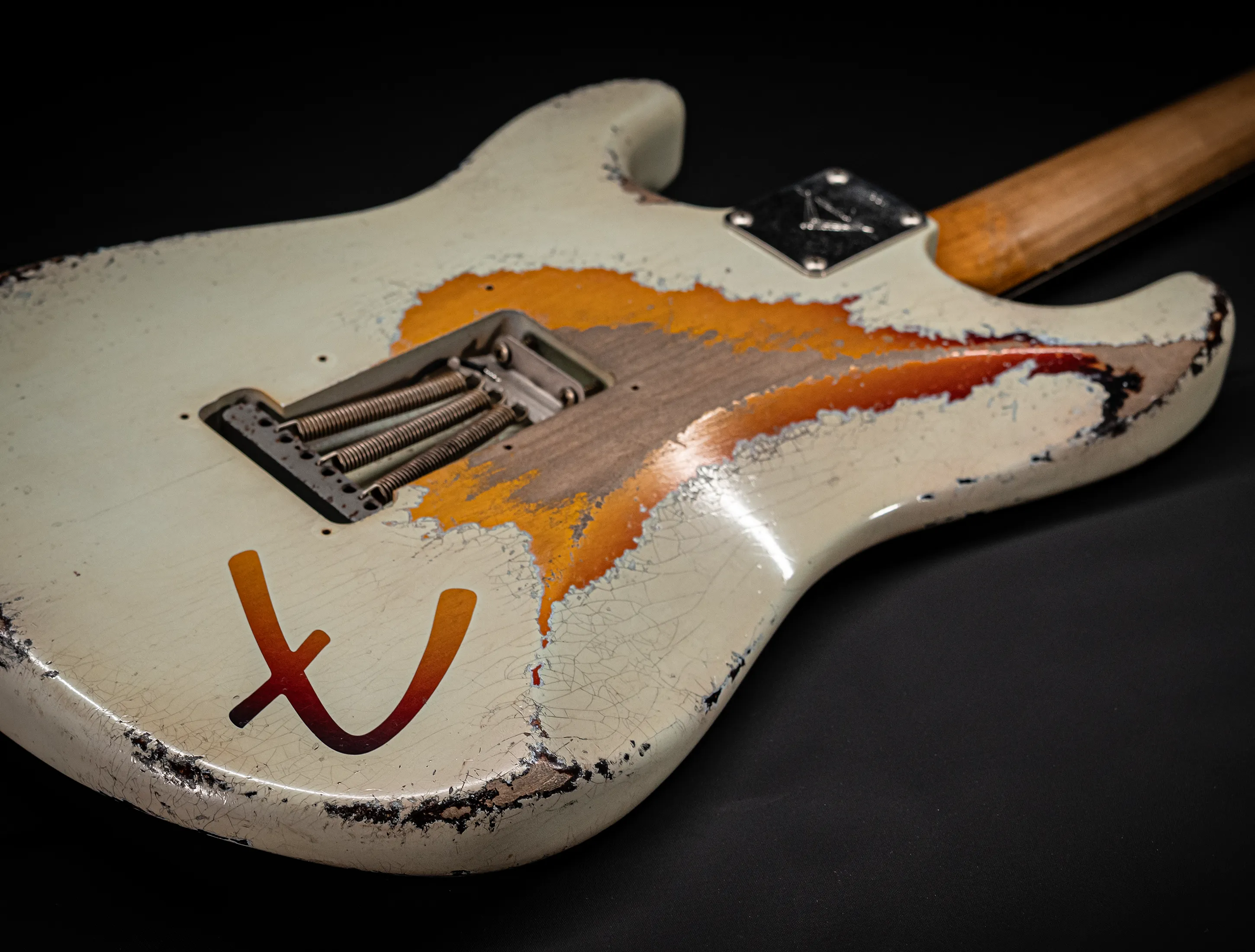 Fender Masterbuilt Paul Waller 1961 F-branded Ex Pin-Up Stratocaster Heavy Relic Sonic Blue over Sunburst