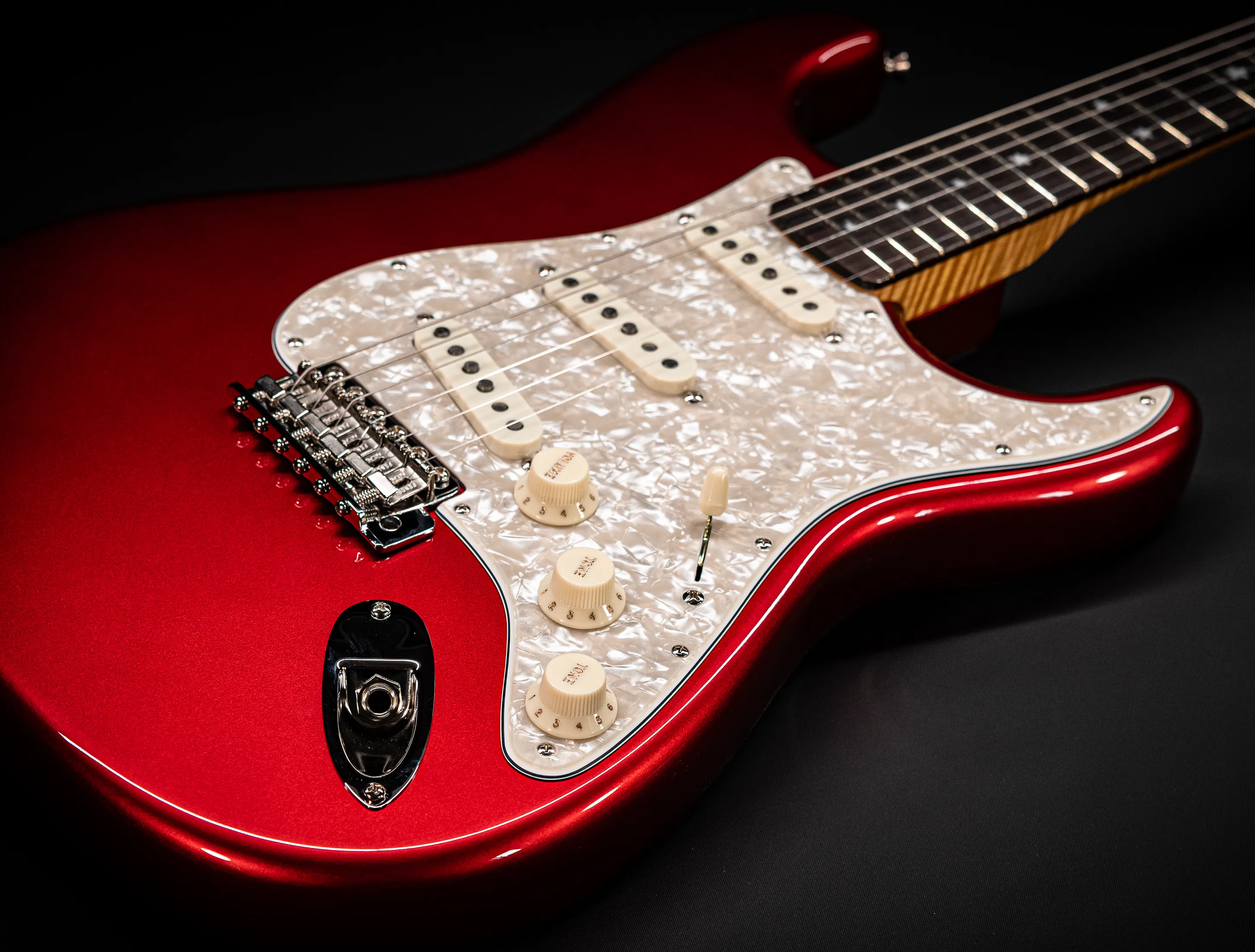 a163007 Fender MBD Limited 60s STARS Stratocaster NOS flame Neck - Candy Apple Red