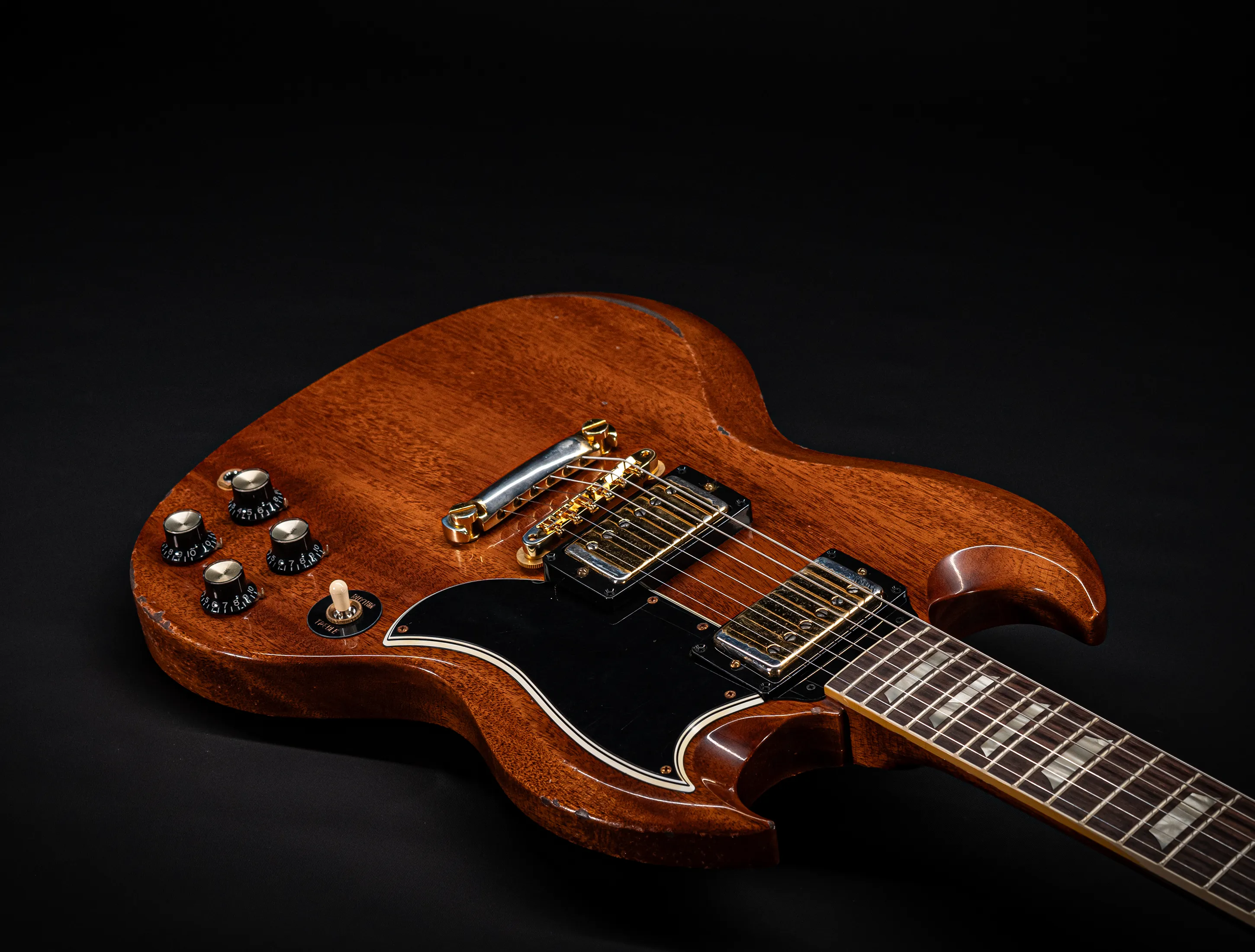 Gibson SG 1961 Standard Murphy Lab Heavy Aged Antique Faded Cherry Gold Hardware